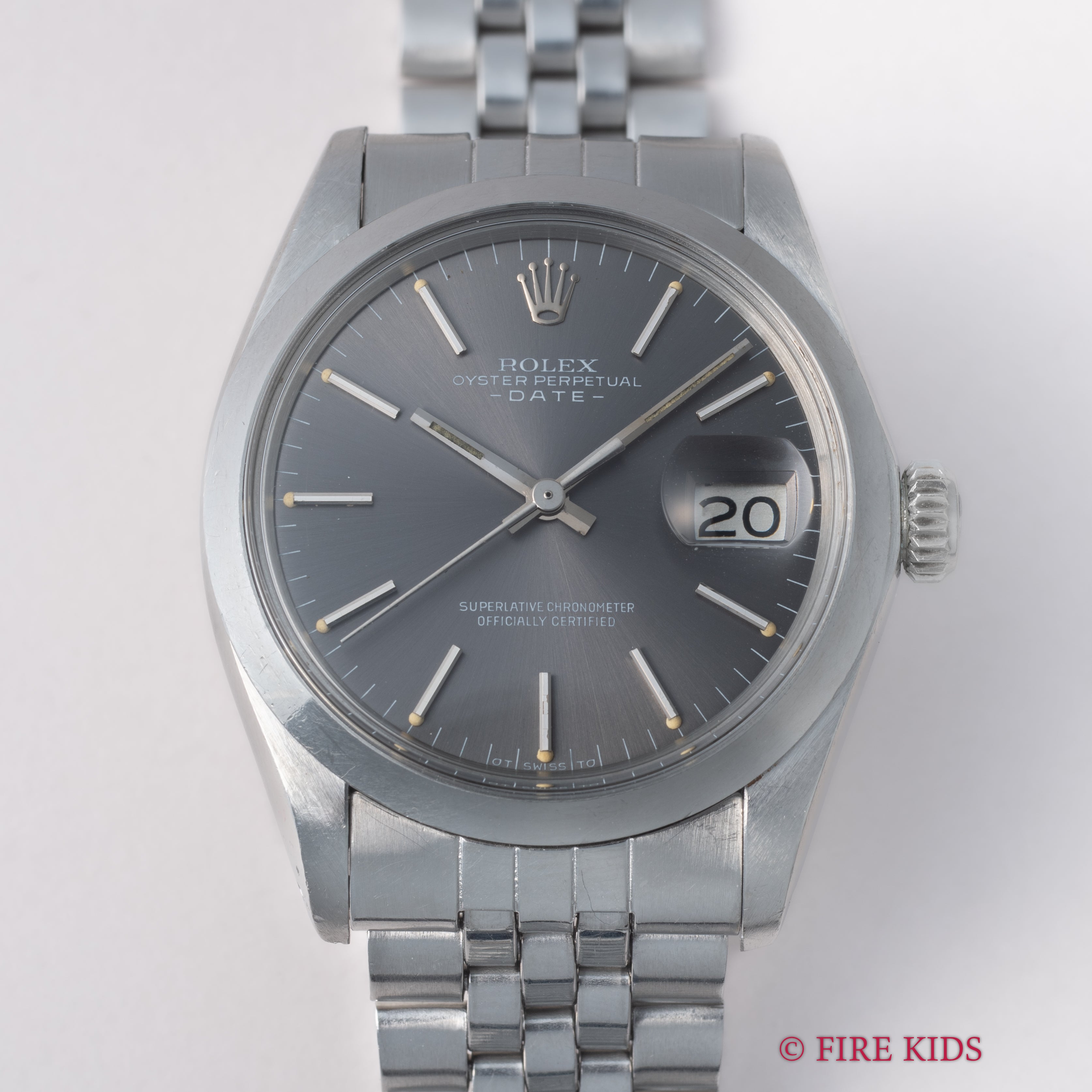 ロレックス 1971年製 オイスターパーペチュアルデイト Ref.1500 グレーダイヤル 純正ジュビリーブレス