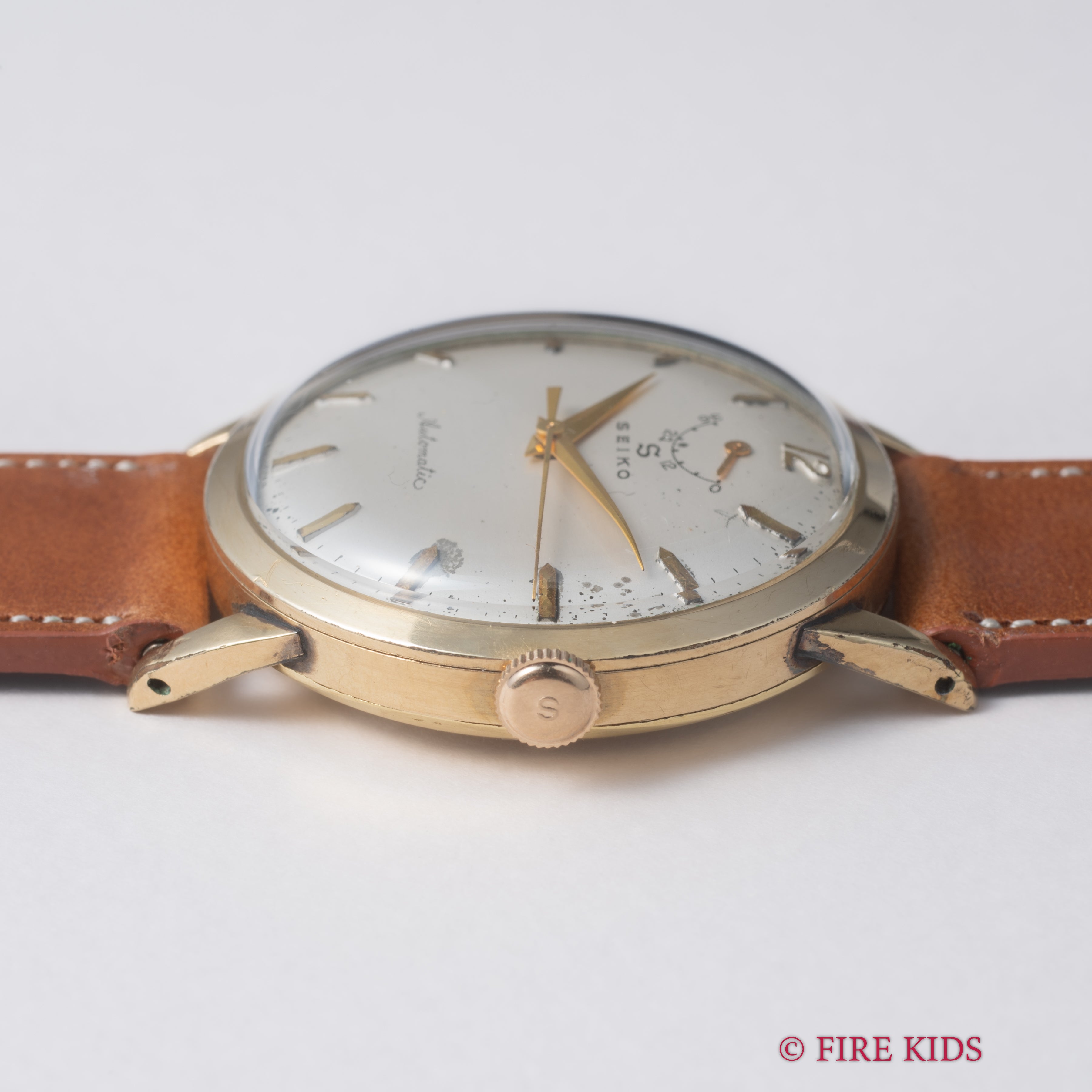 セイコー 国産自動巻きファーストモデル インジケーター 1957年製 Ref.14040 14金張り