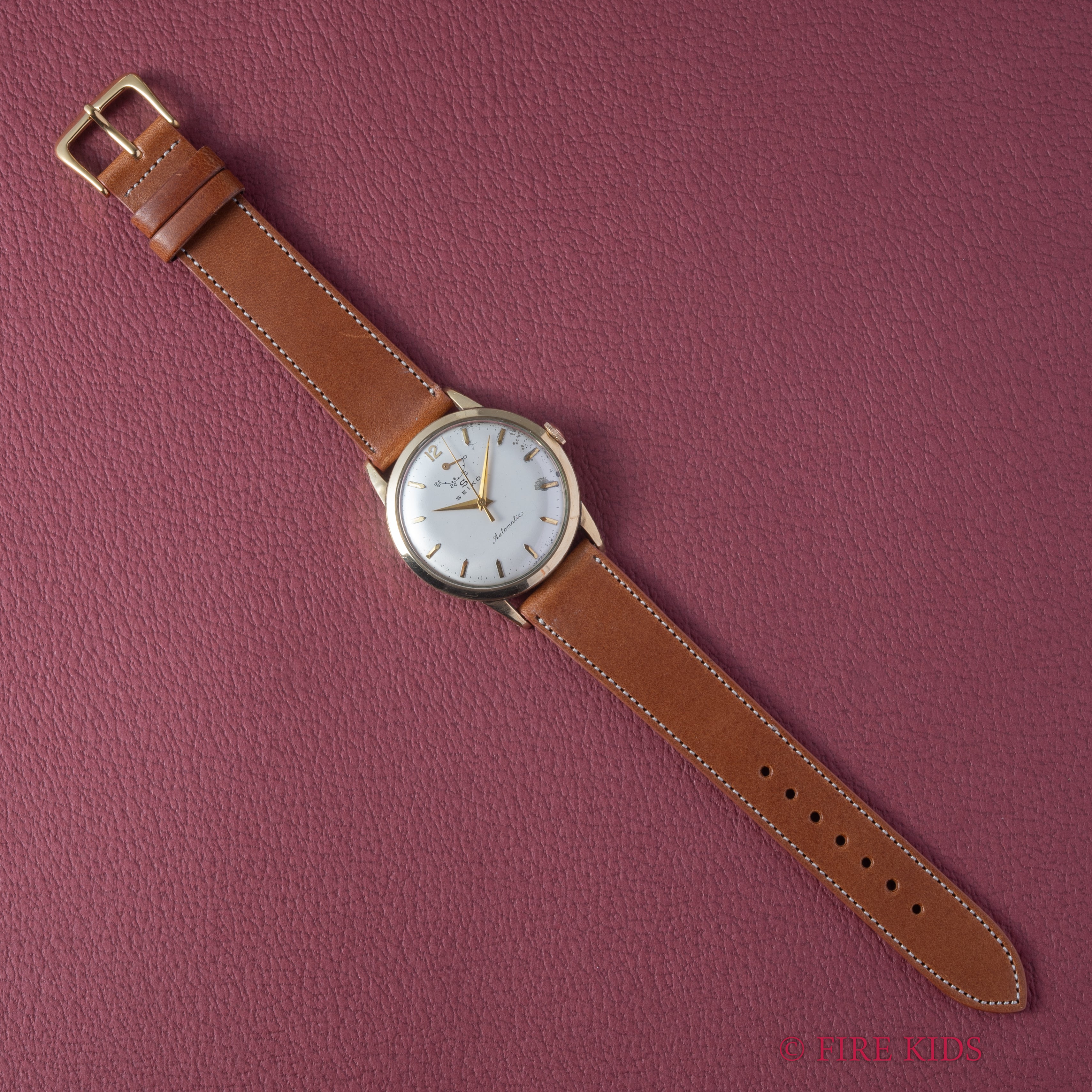 セイコー 国産自動巻きファーストモデル インジケーター 1957年製 Ref.14040 14金張り