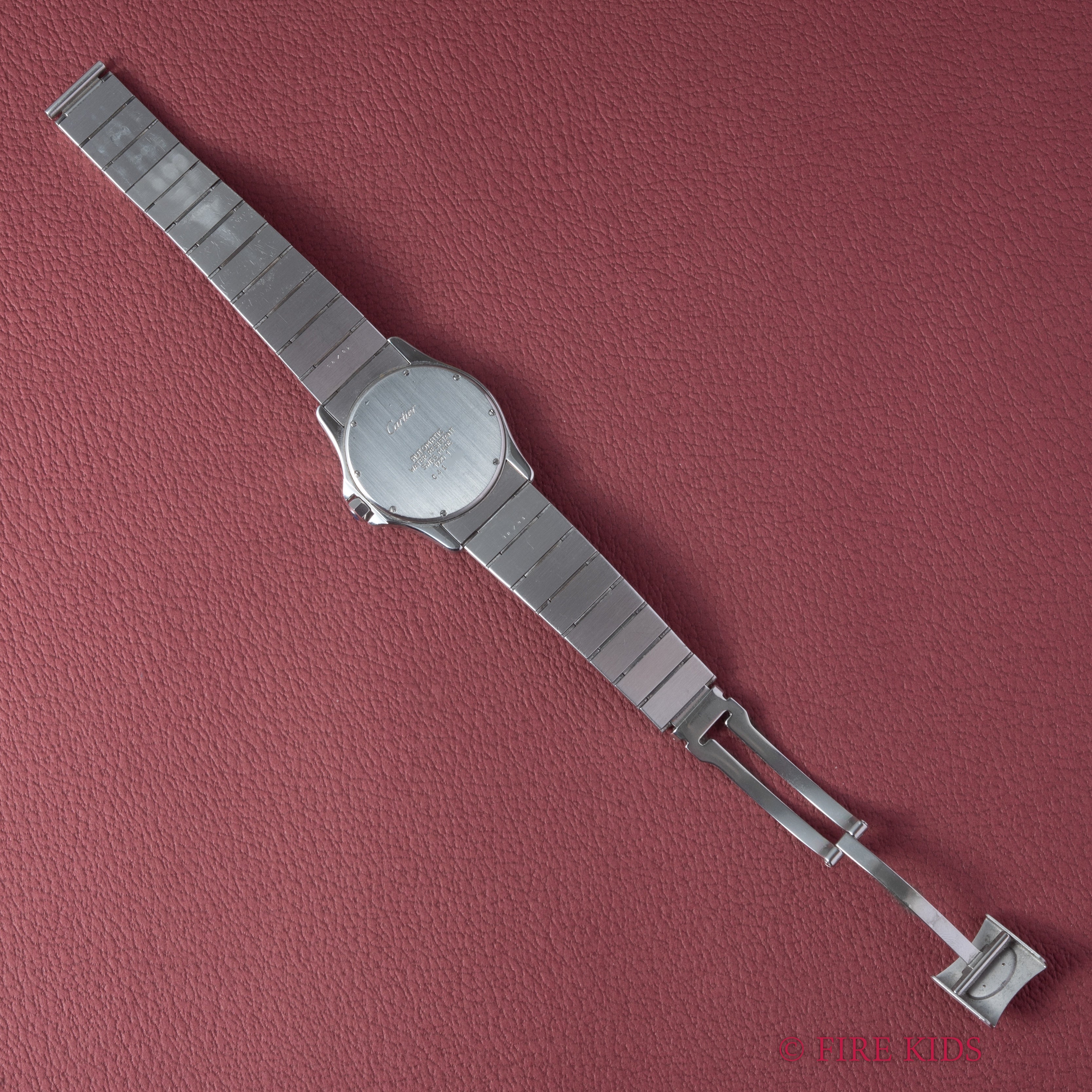 カルティエ 1990年代製 サントス ロンド ステンレス LM オートマチック 箱、ギャラ付き
