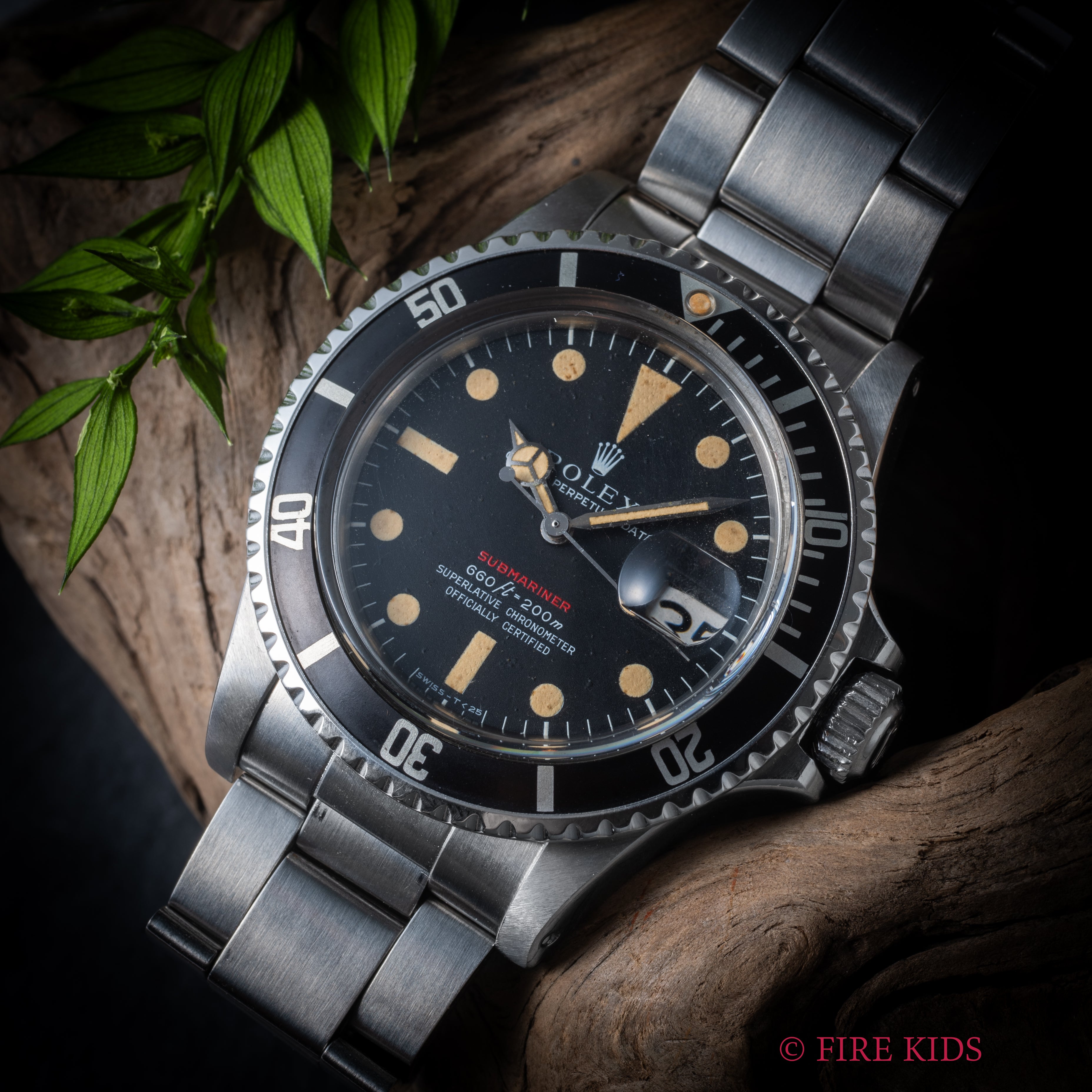 ロレックス サブマリーナ 赤サブ 1971年製 Ref.1680 マーク4ダイヤル オリジナルブレス