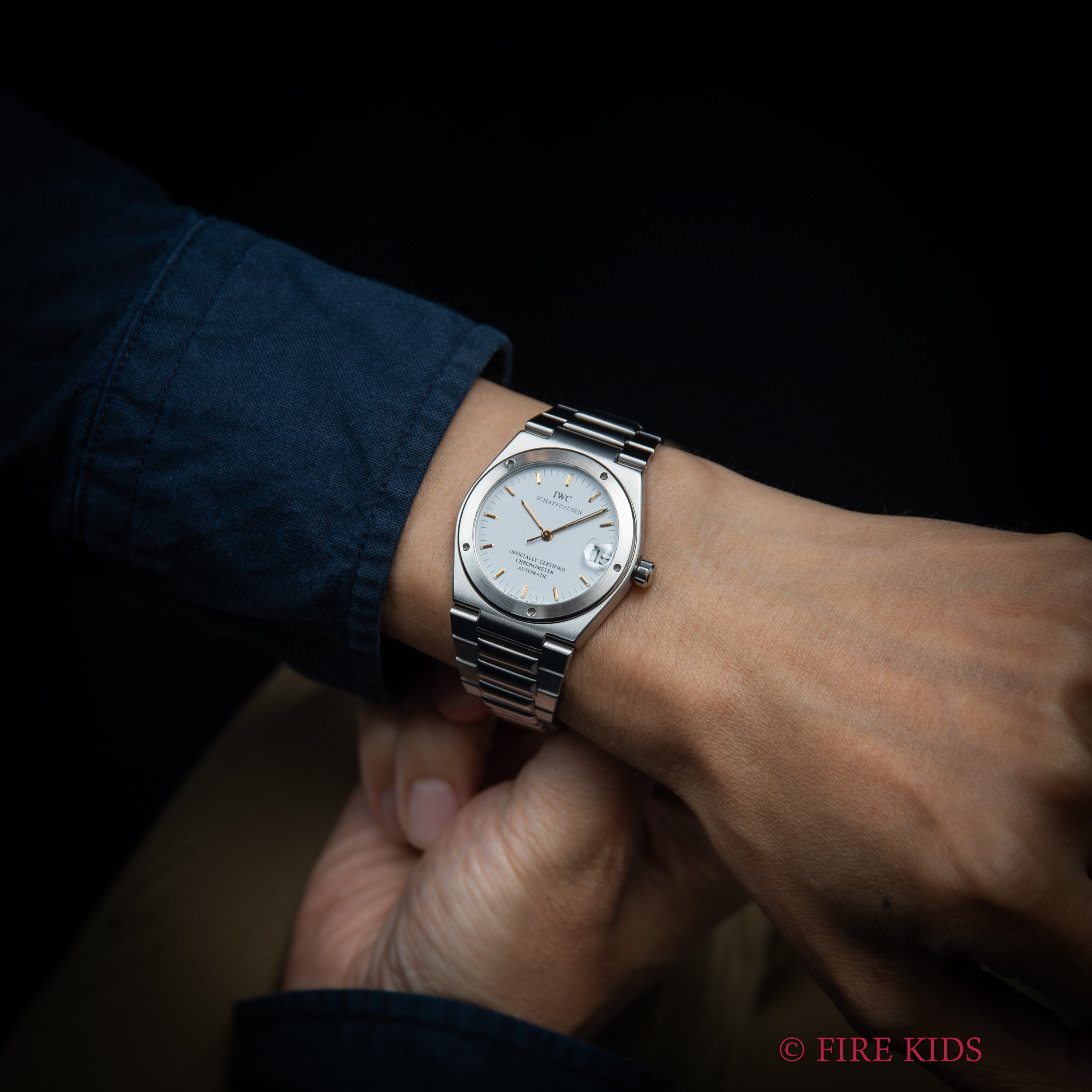 IWC インヂュニア 1993年製 Ref.3521 ジェンタデザイン 耐磁時計 自動巻クロノメーター トリチウム