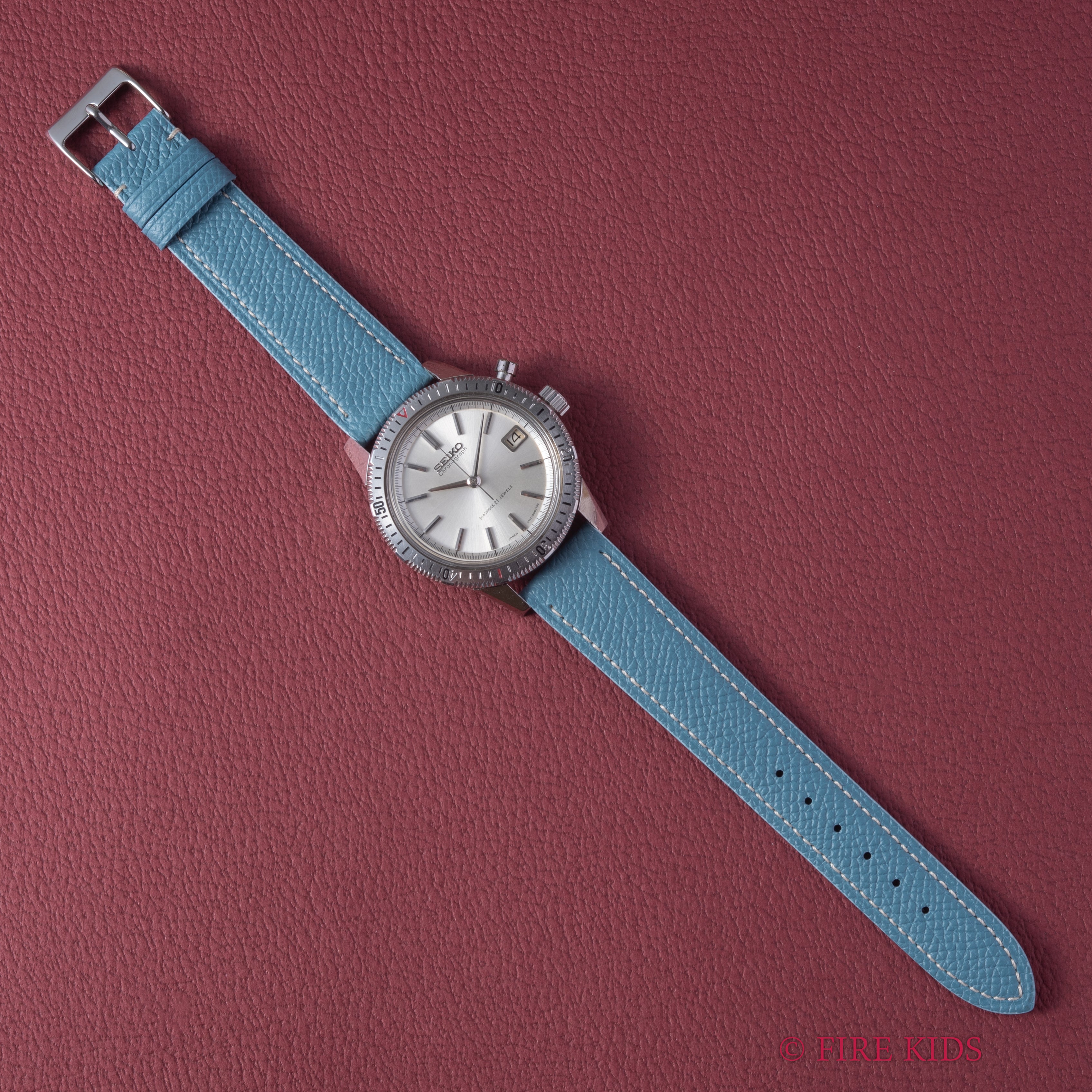 セイコー ワンプッシュクロノ 1964年製 Ref.5717-8990 手巻き カレンダー付き ステンレスベゼル