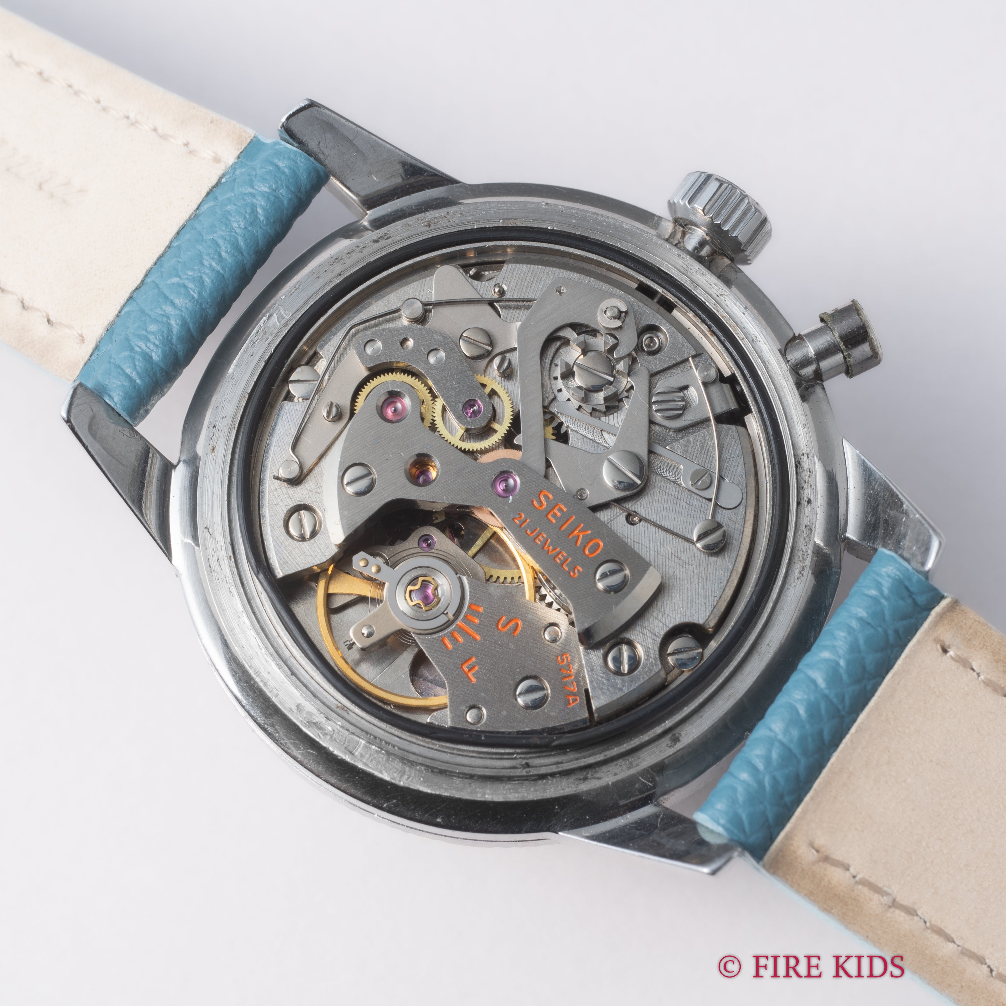 セイコー ワンプッシュクロノ 1964年製 Ref.5717-8990 手巻き カレンダー付き ステンレスベゼル