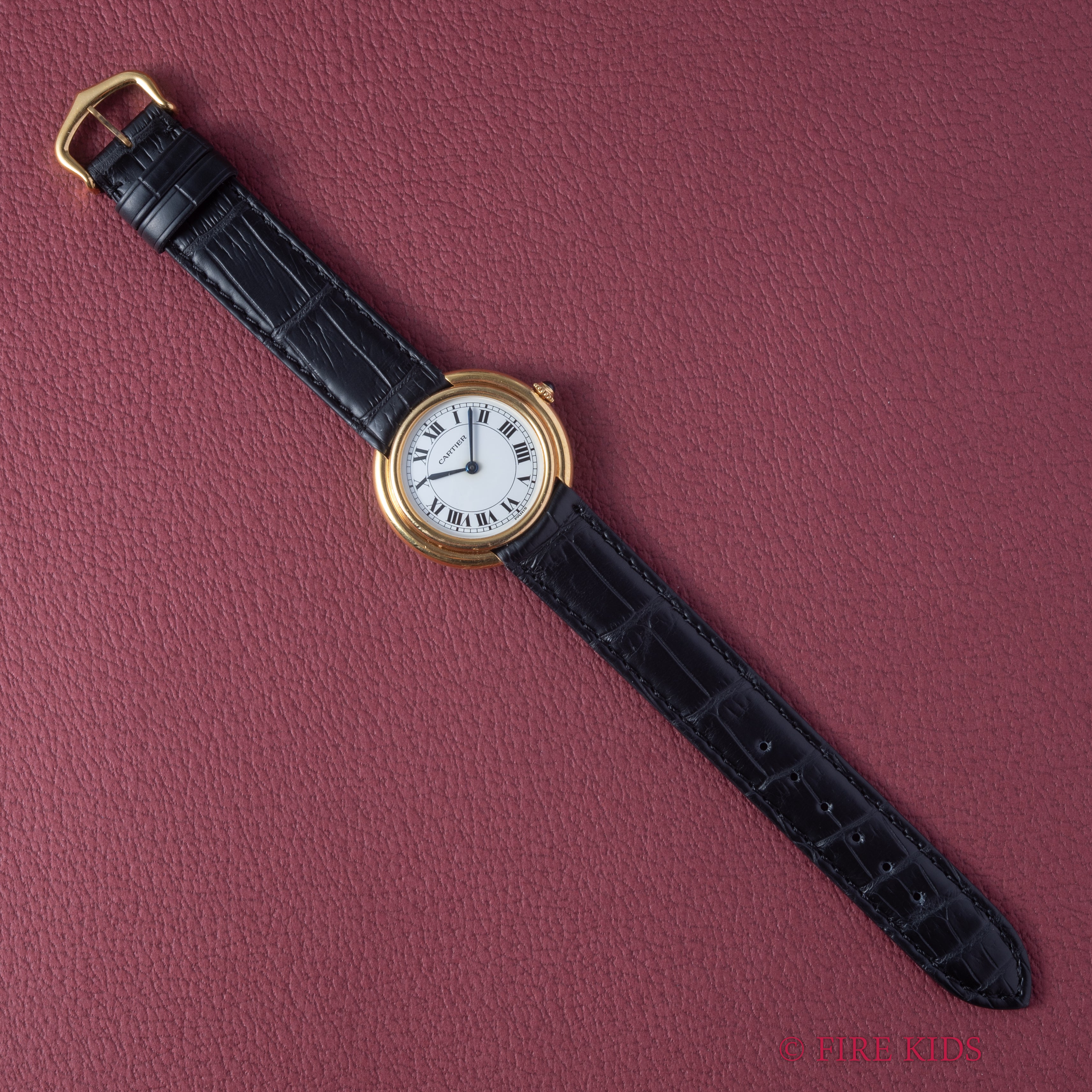 カルティエ ヴァンドーム LM 18金無垢 自動巻 Ref.17003 PARISダイヤル