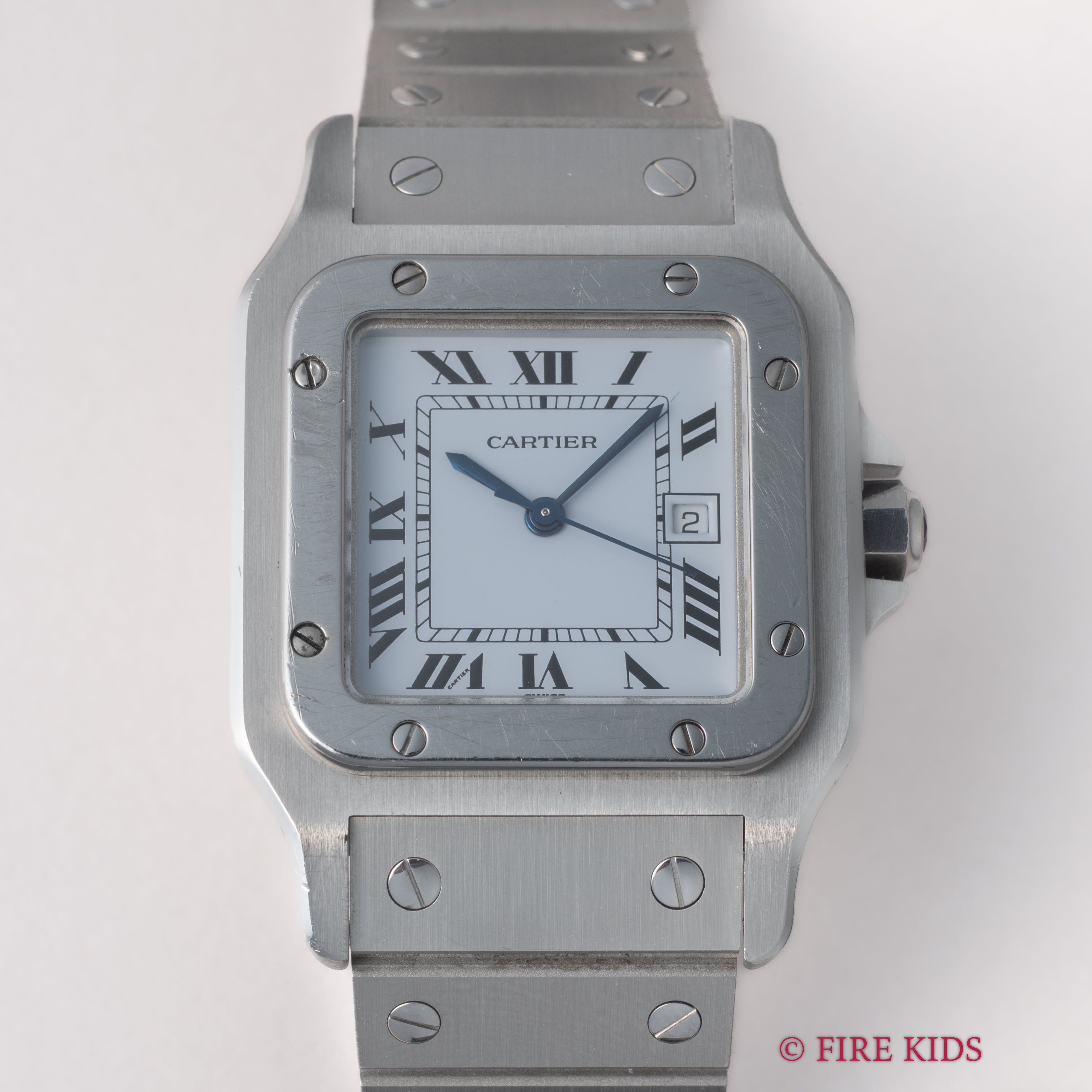 カルティエ サントス LMサイズ 1980年代製 Ref.2960 ステンレスケース ホワイトローマン 自動巻き