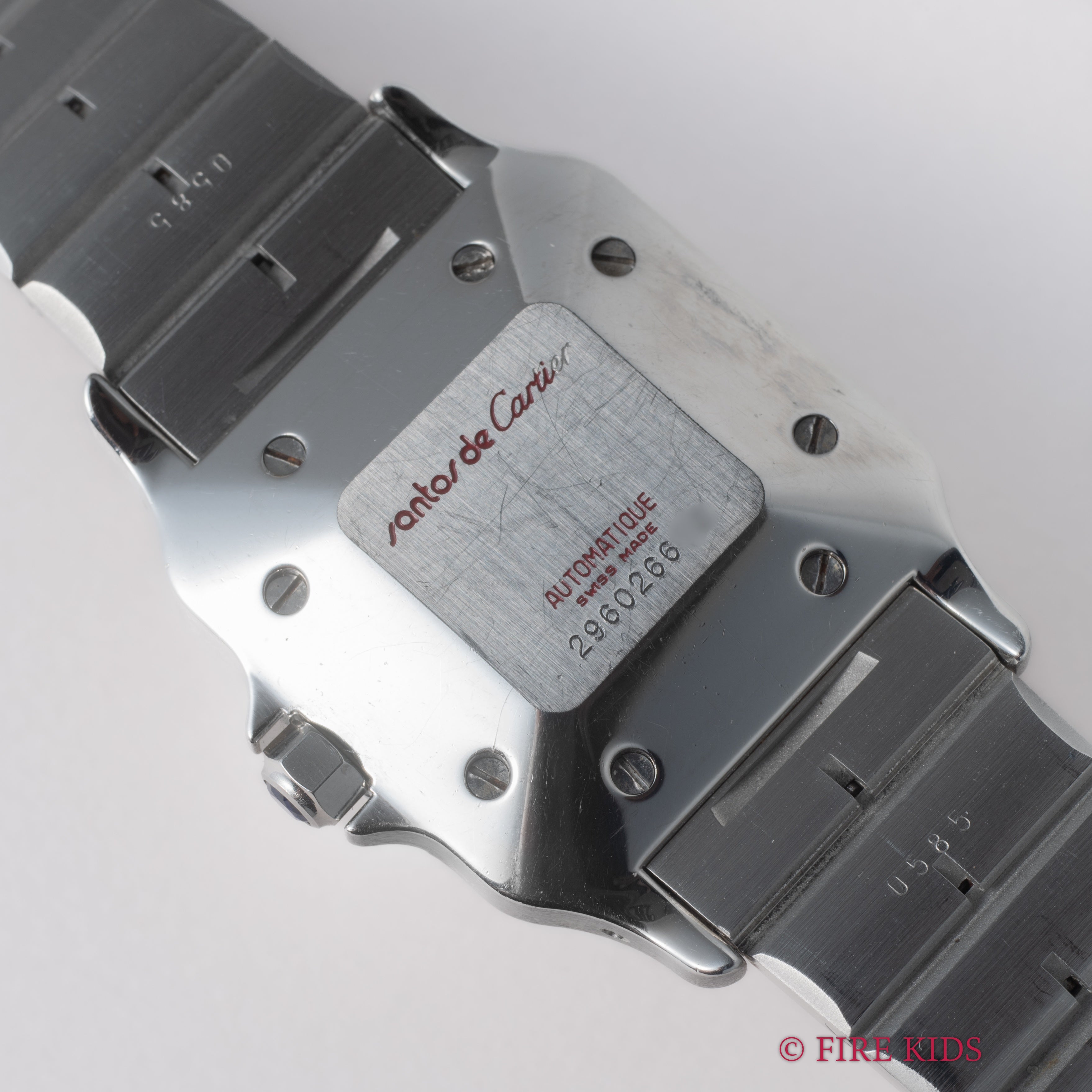 カルティエ サントス LMサイズ 1980年代製 Ref.2960 ステンレスケース ホワイトローマン 自動巻き