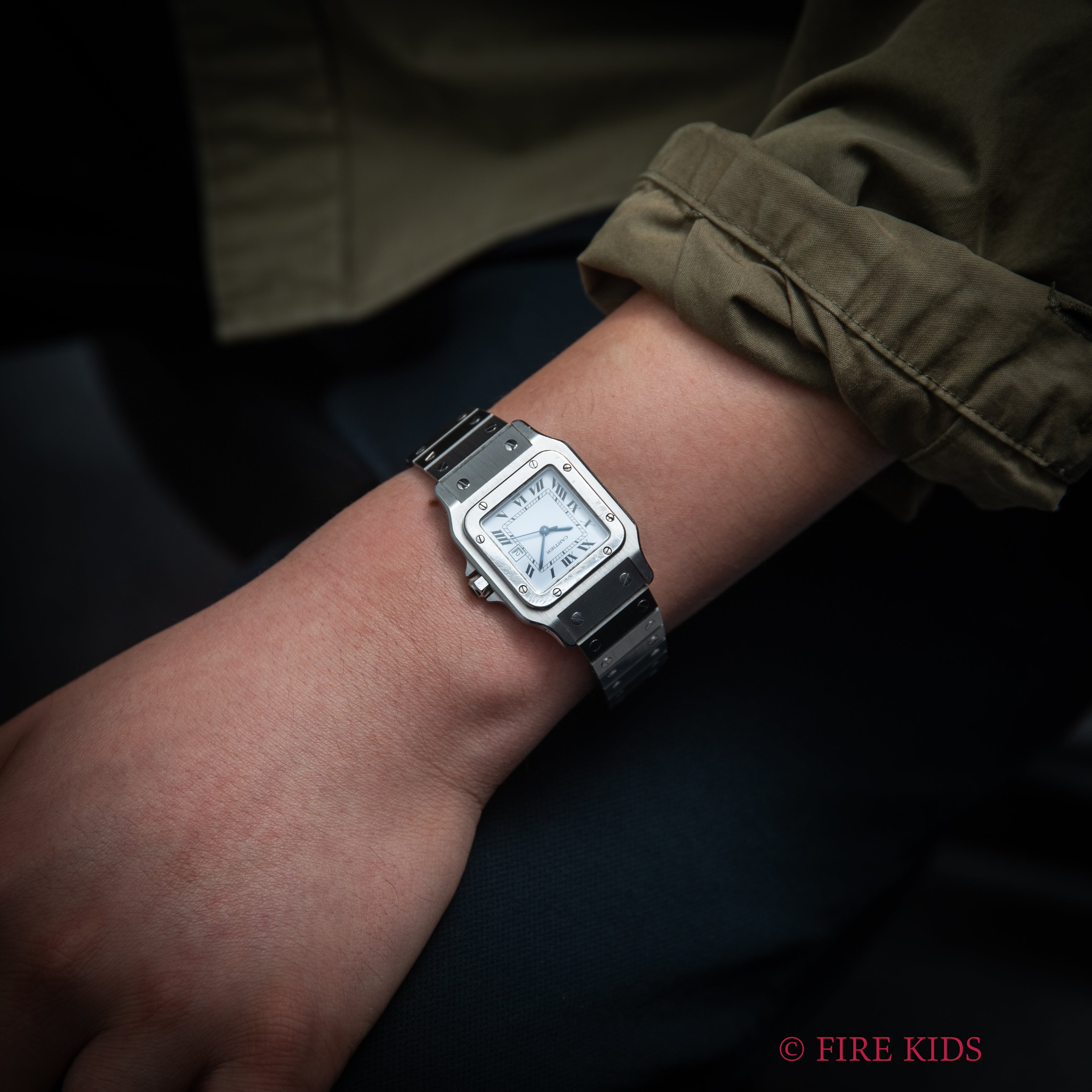 カルティエ サントス LMサイズ 1980年代製 Ref.2960 ステンレスケース ホワイトローマン 自動巻き