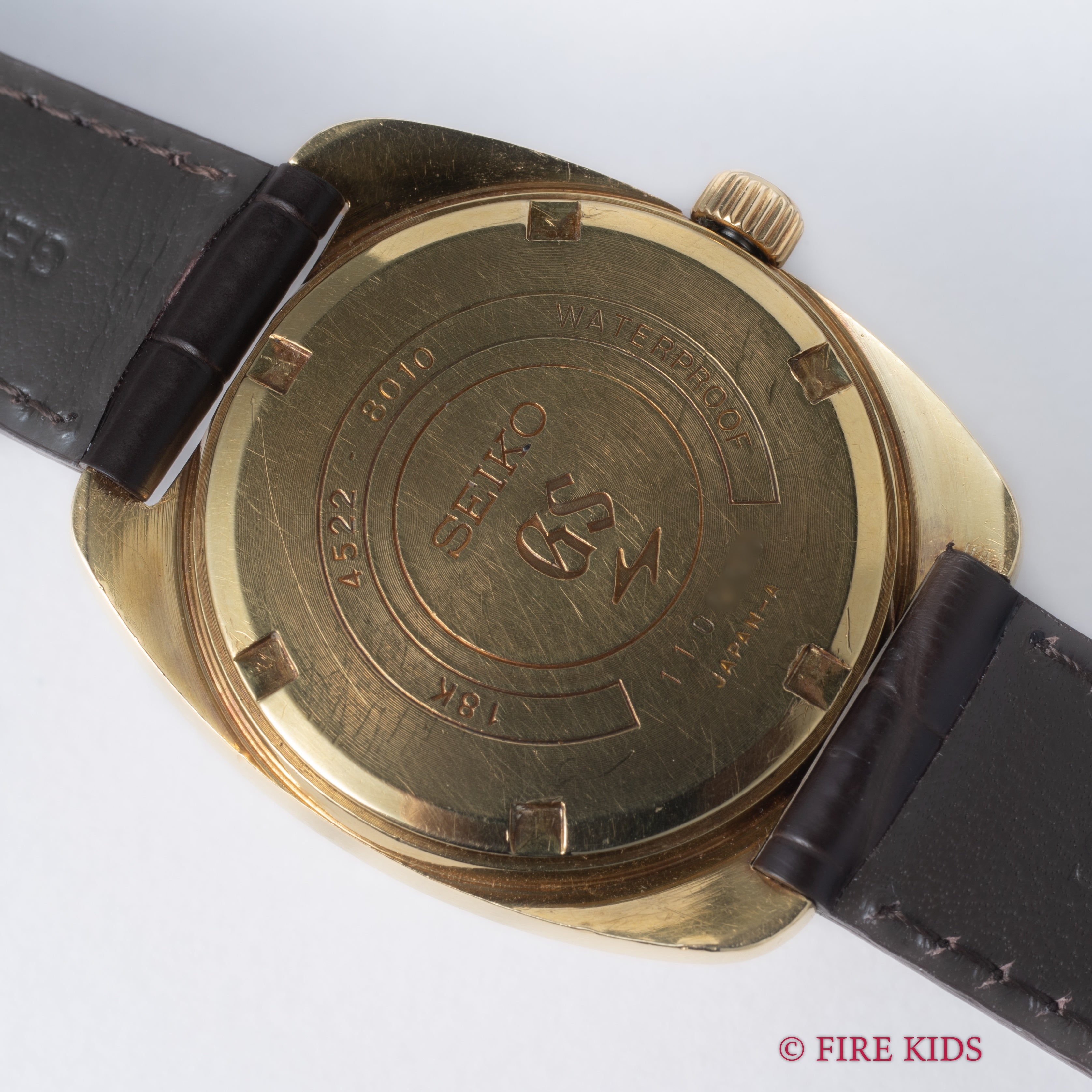 グランドセイコー 18金無垢イエローゴールド 1971年製 10振動手巻 45GS Ref.4522-8010 槌目仕上げ