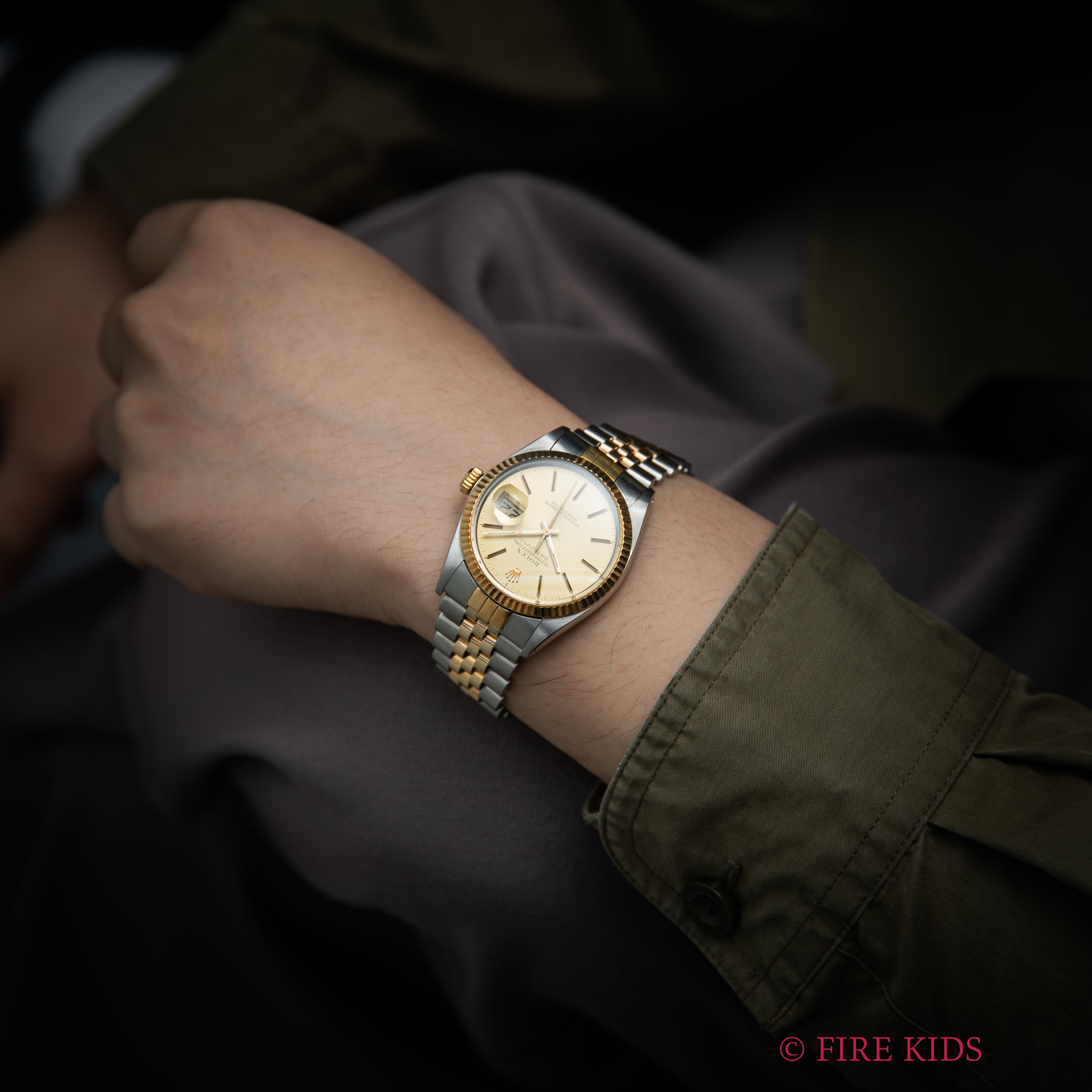 ロレックス 1985年製 デイトジャスト コンビ Ref.16013 自動巻 トリチウム夜光 ギャラ、クロノメーター証付き