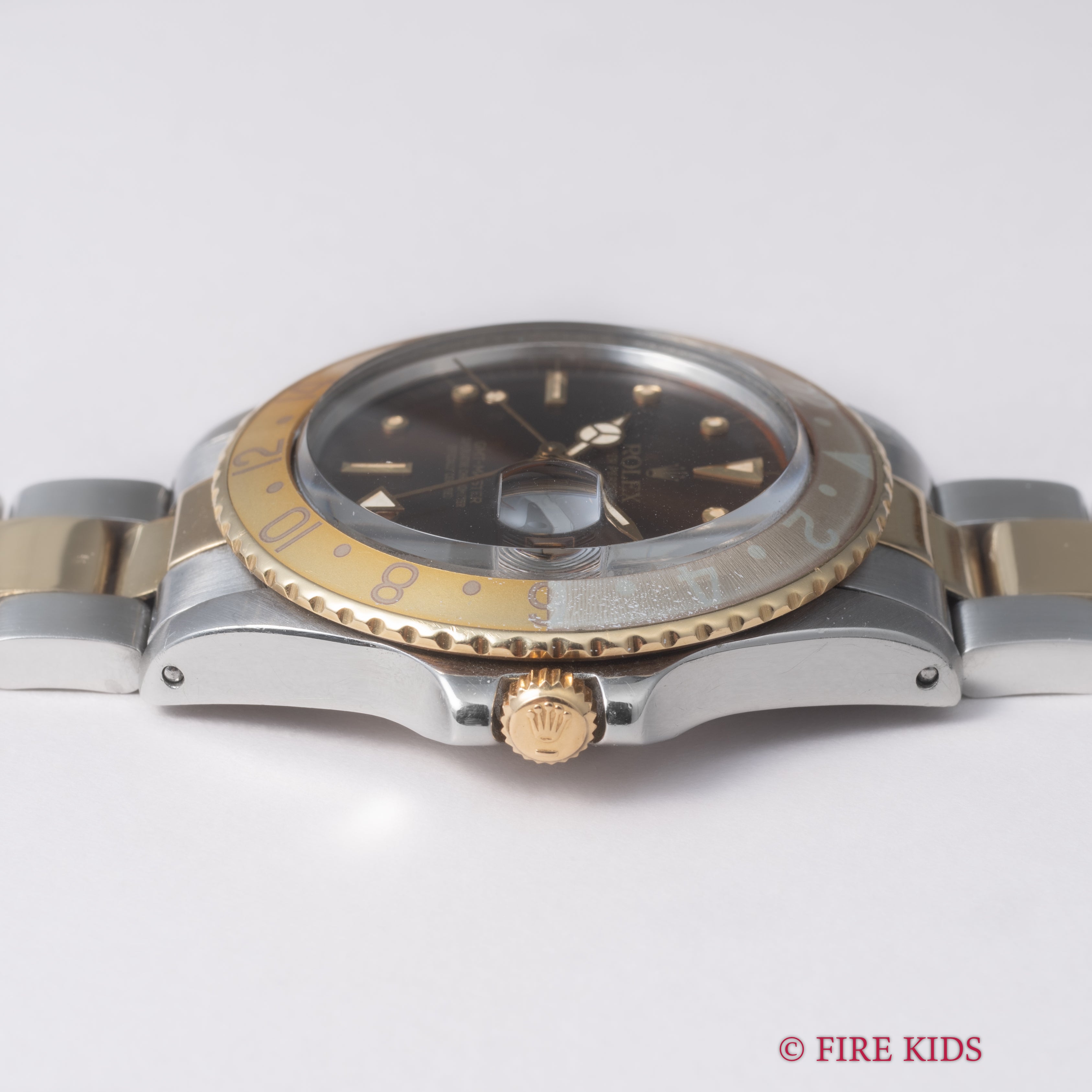 ロレックス 1979年製GMTマスター コンビ 茶ツボ Ref.16753 ルートビア 3連コンビオイスターブレス