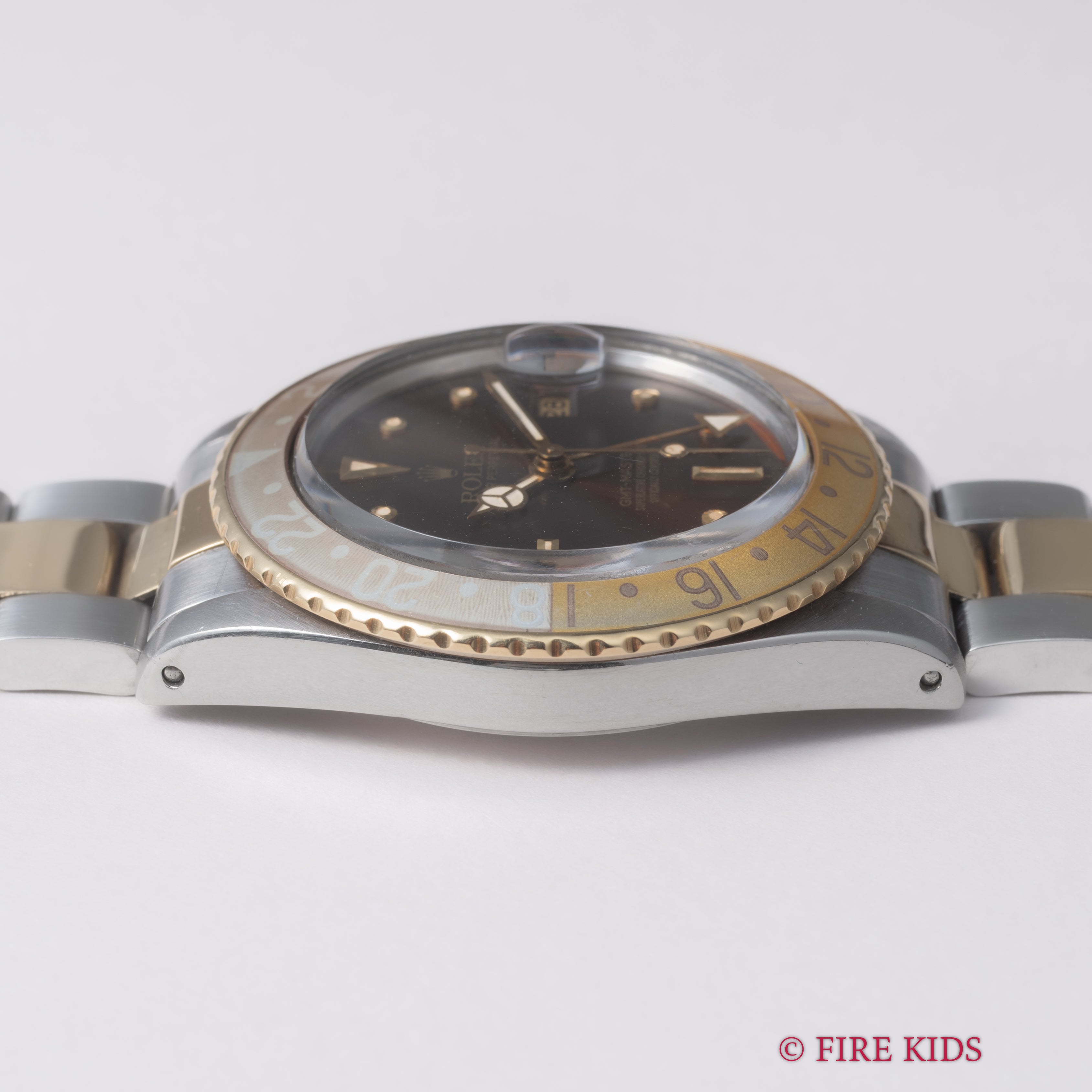 ロレックス 1979年製GMTマスター コンビ 茶ツボ Ref.16753 ルートビア 3連コンビオイスターブレス