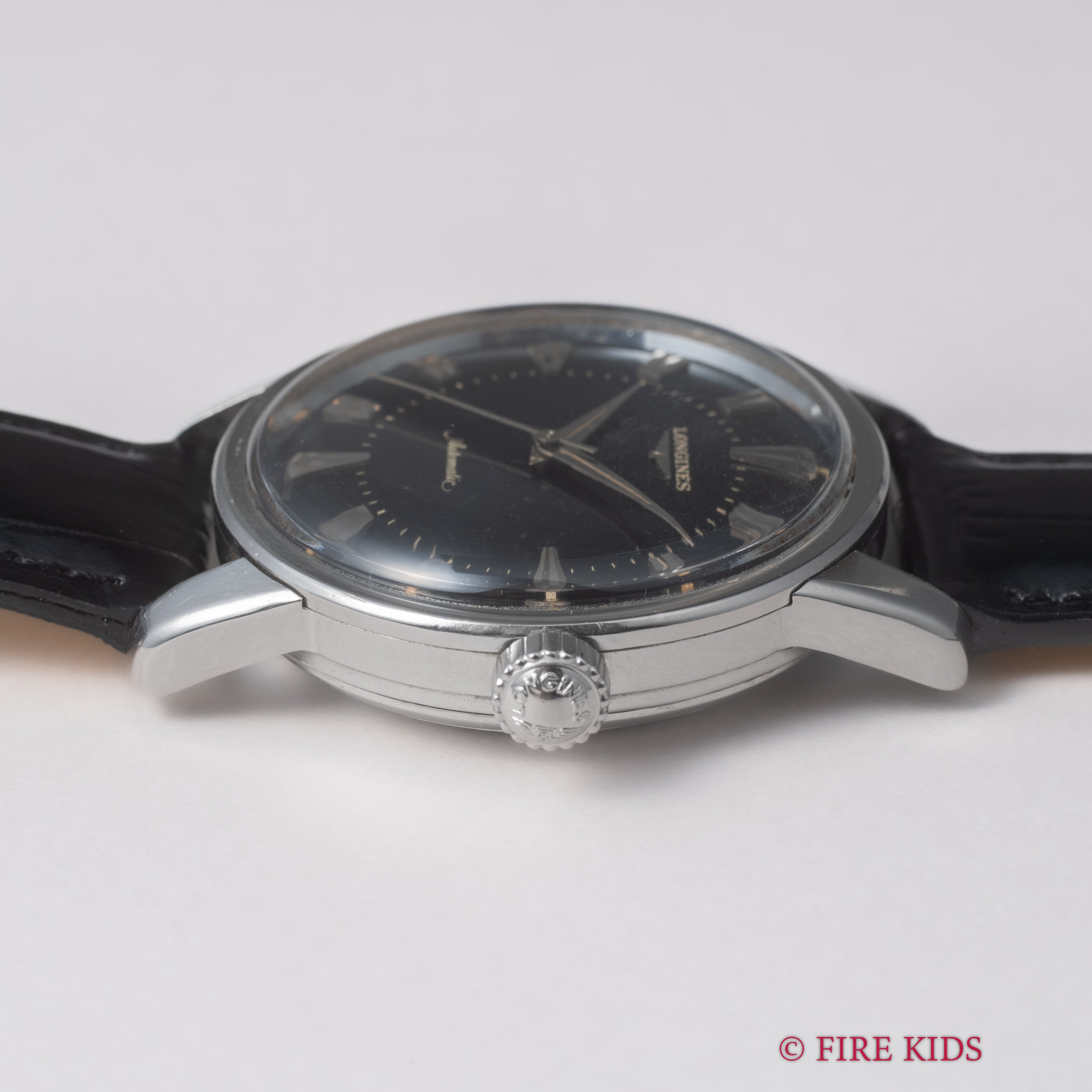 ロンジン プレコンクエスト Cal.19AS ブラックダイヤル 自動巻き ラウンド 1950年代