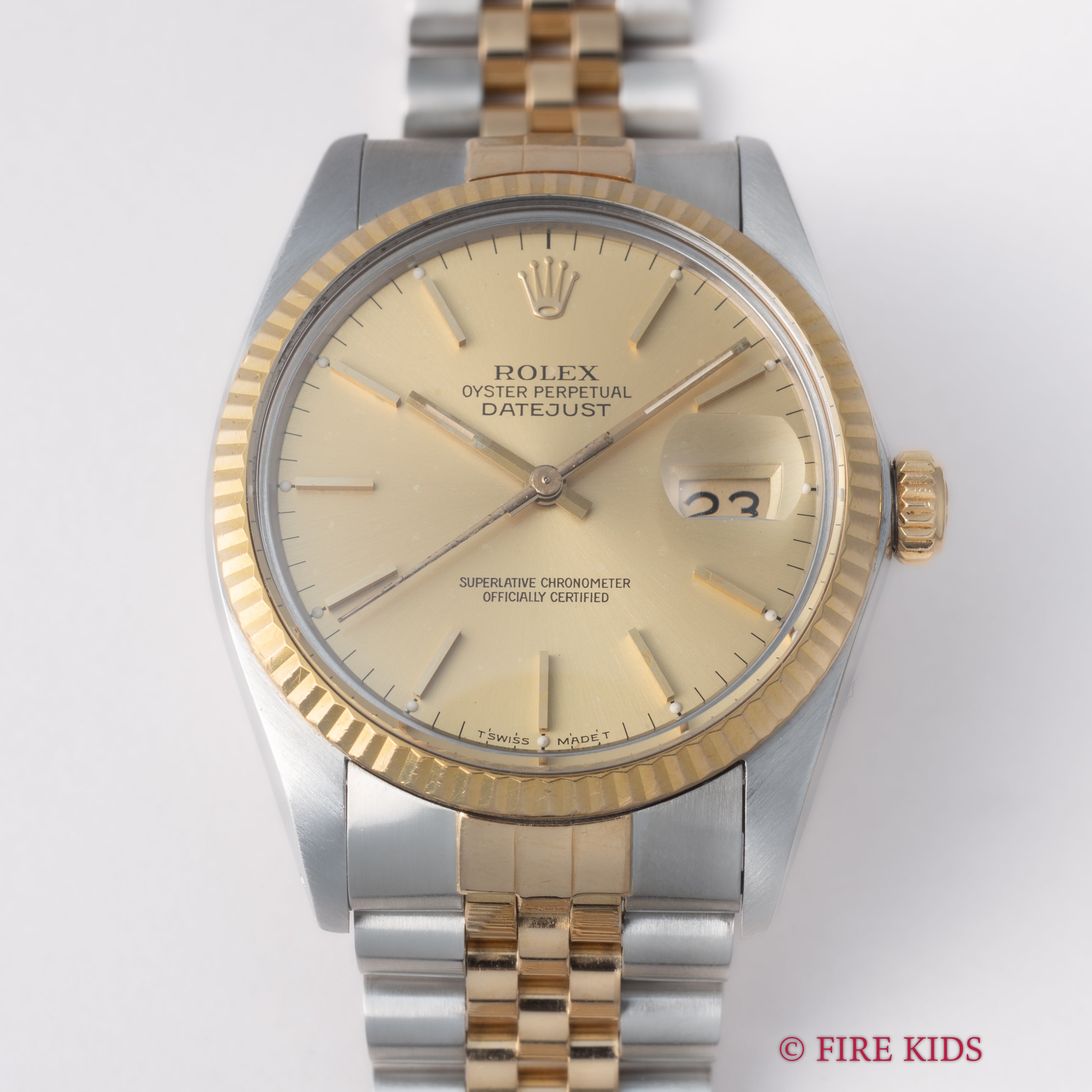 ロレックス 1984年製 デイトジャスト36 コンビ Ref.16013 自動巻 トリチウム夜光