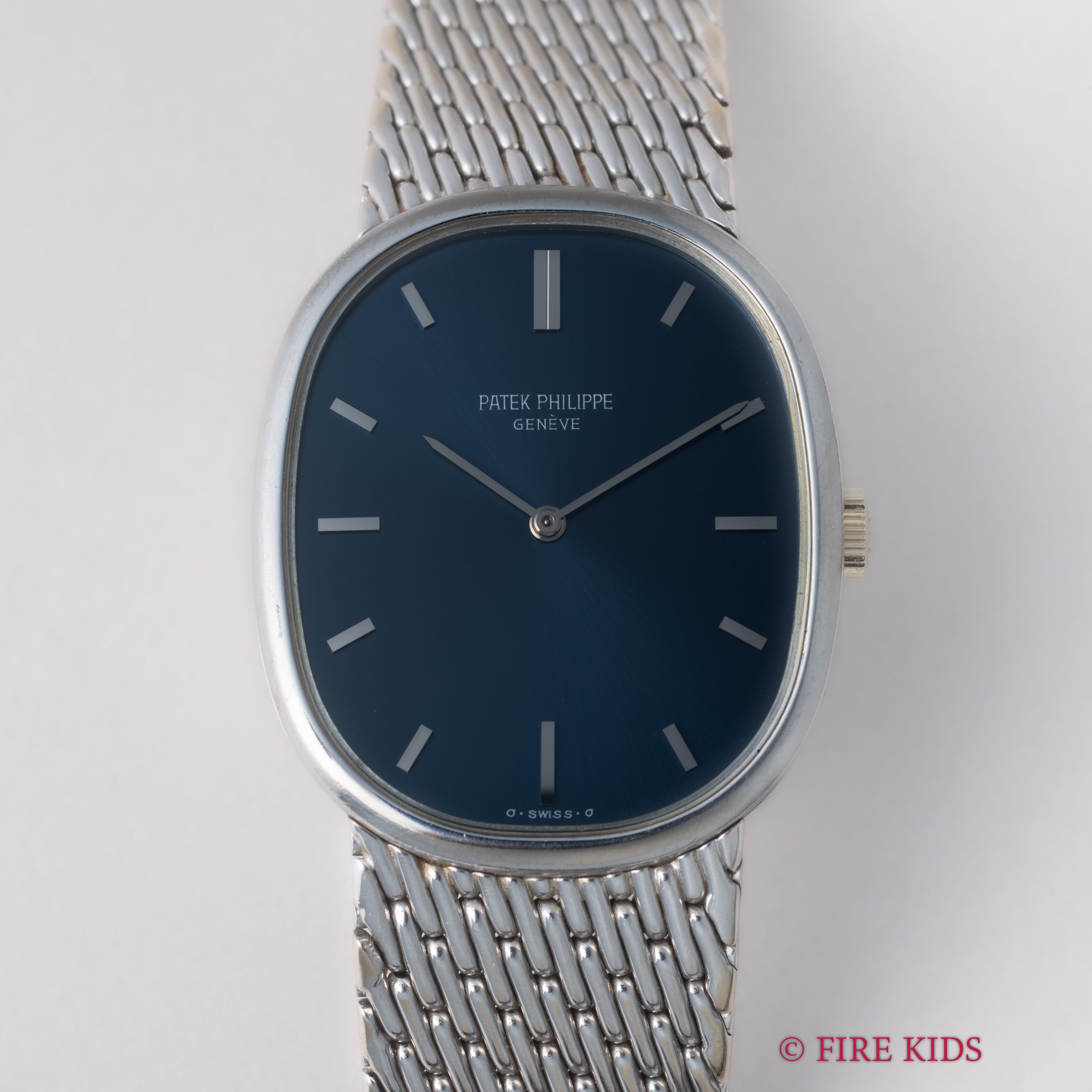 パテック・フィリップ ゴールデンエリプス 18金無垢ホワイトゴールド ブレス 1970年代製 Ref.3848/8手巻き