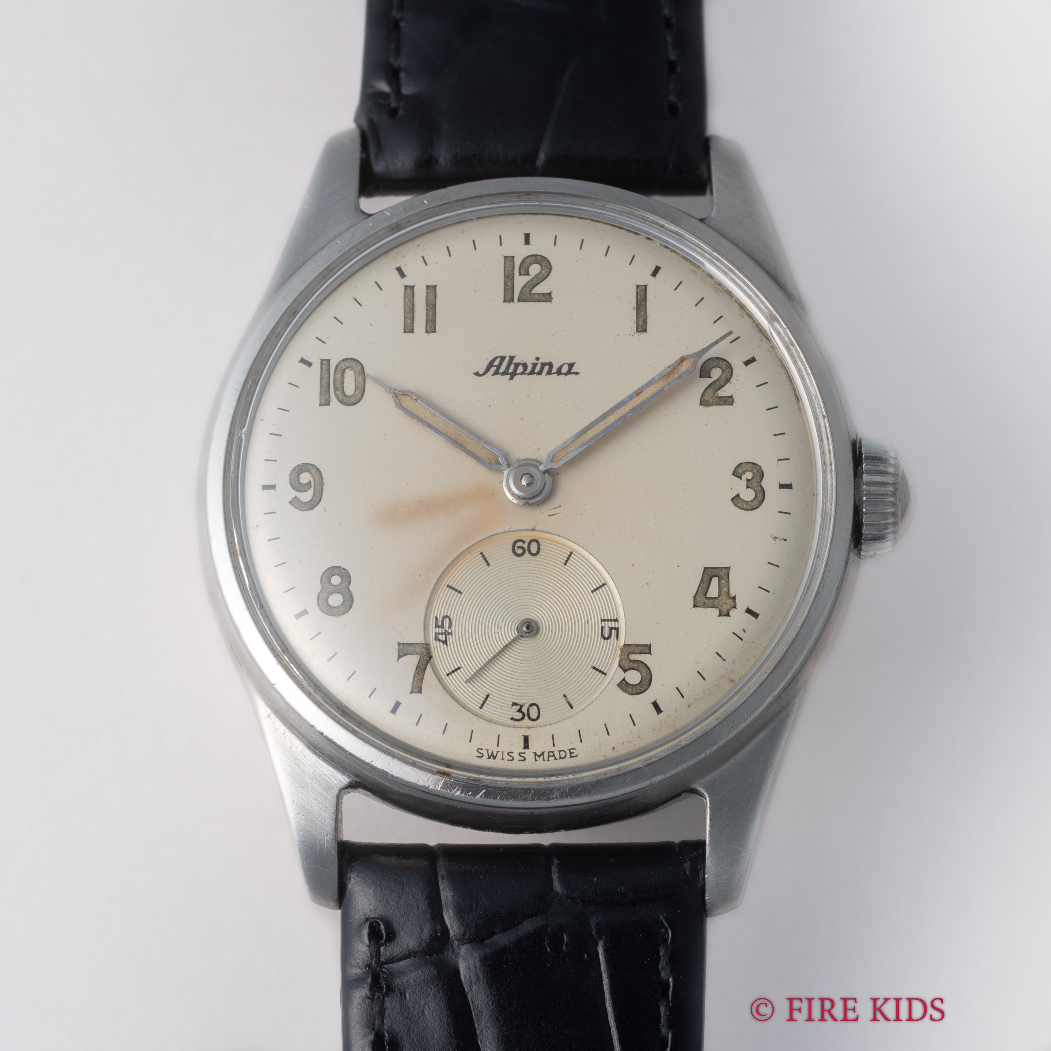 アルピナ FBケース 1940年代製 手巻き Cal.592 全アラビアダイヤル スモールセコンド