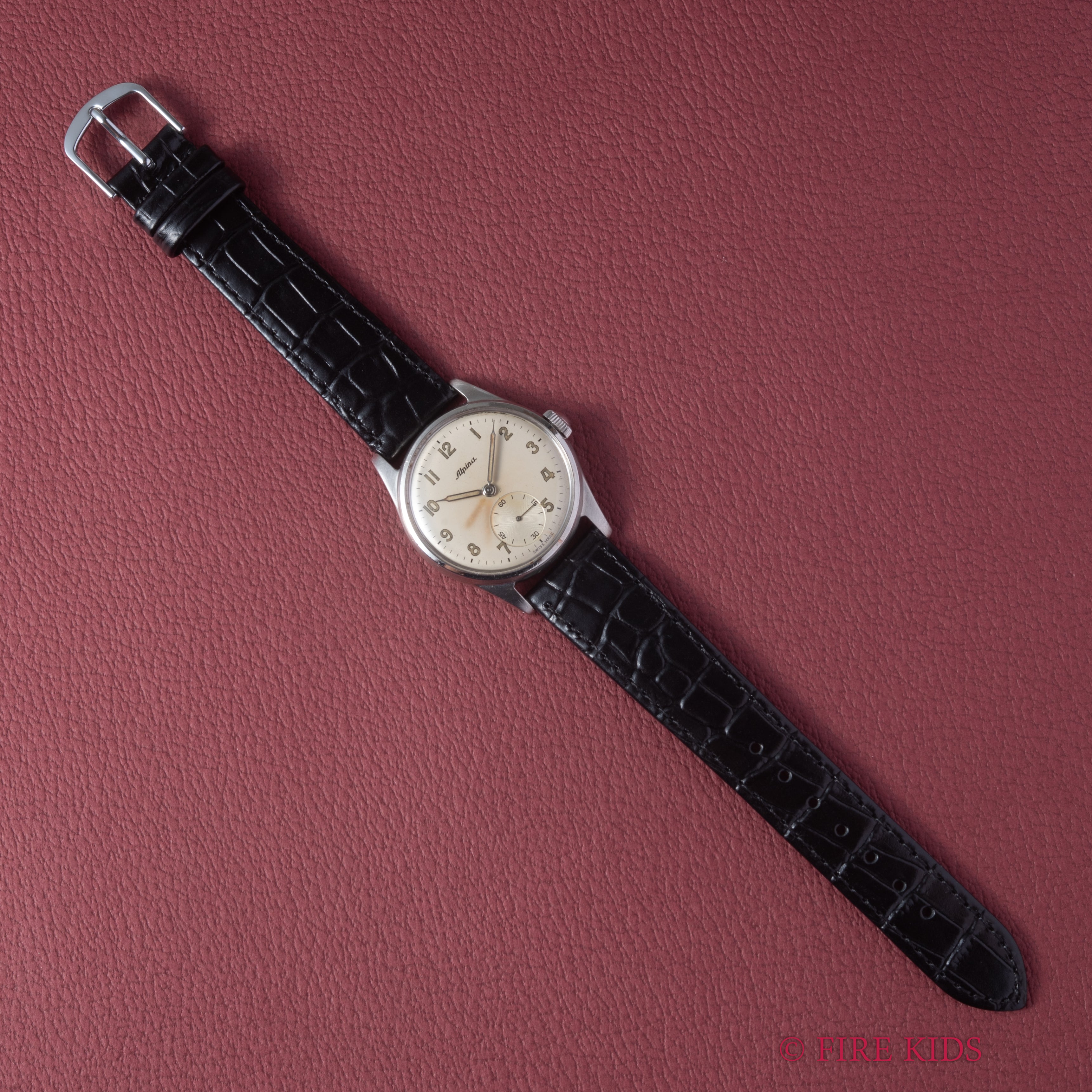 アルピナ FBケース 1940年代製 手巻き Cal.592 全アラビアダイヤル スモールセコンド