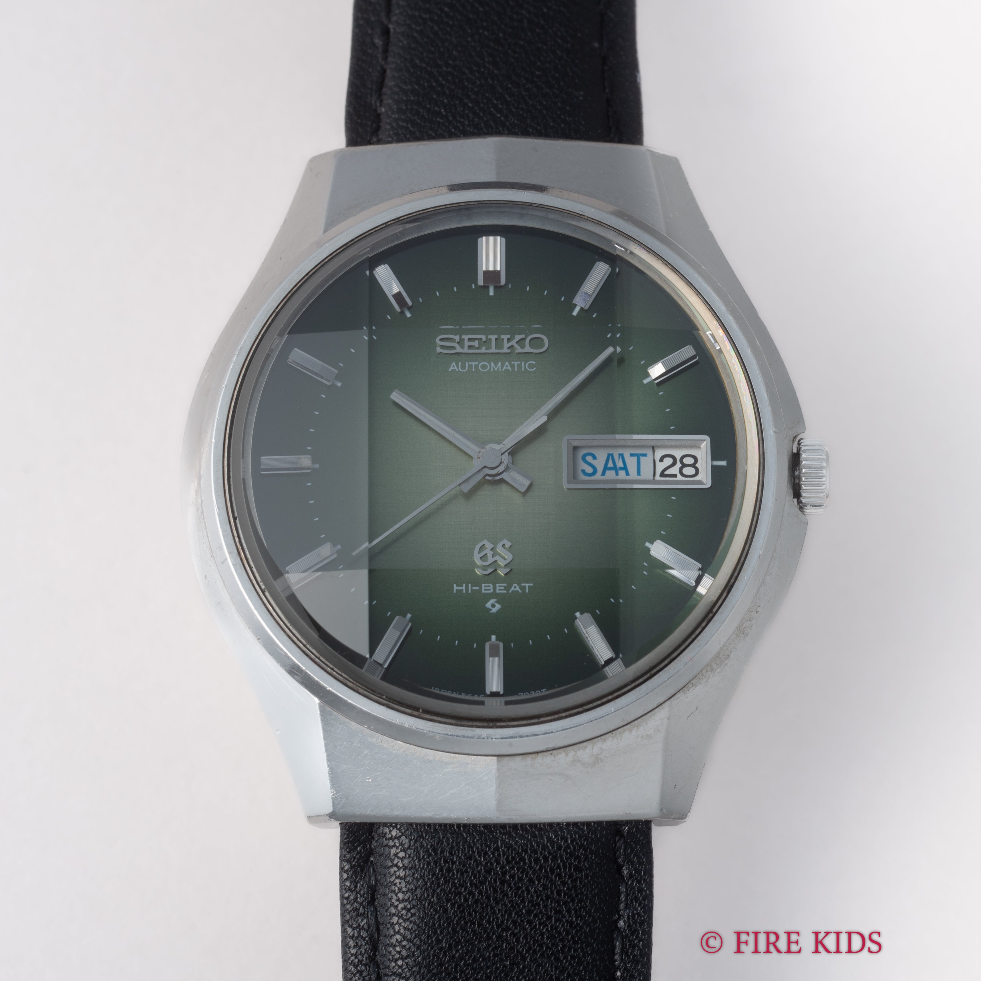 グランドセイコー 1972年製 56GSグリーングラデーション文字盤 Ref.5646-7020 カットガラス ハイビート自動巻