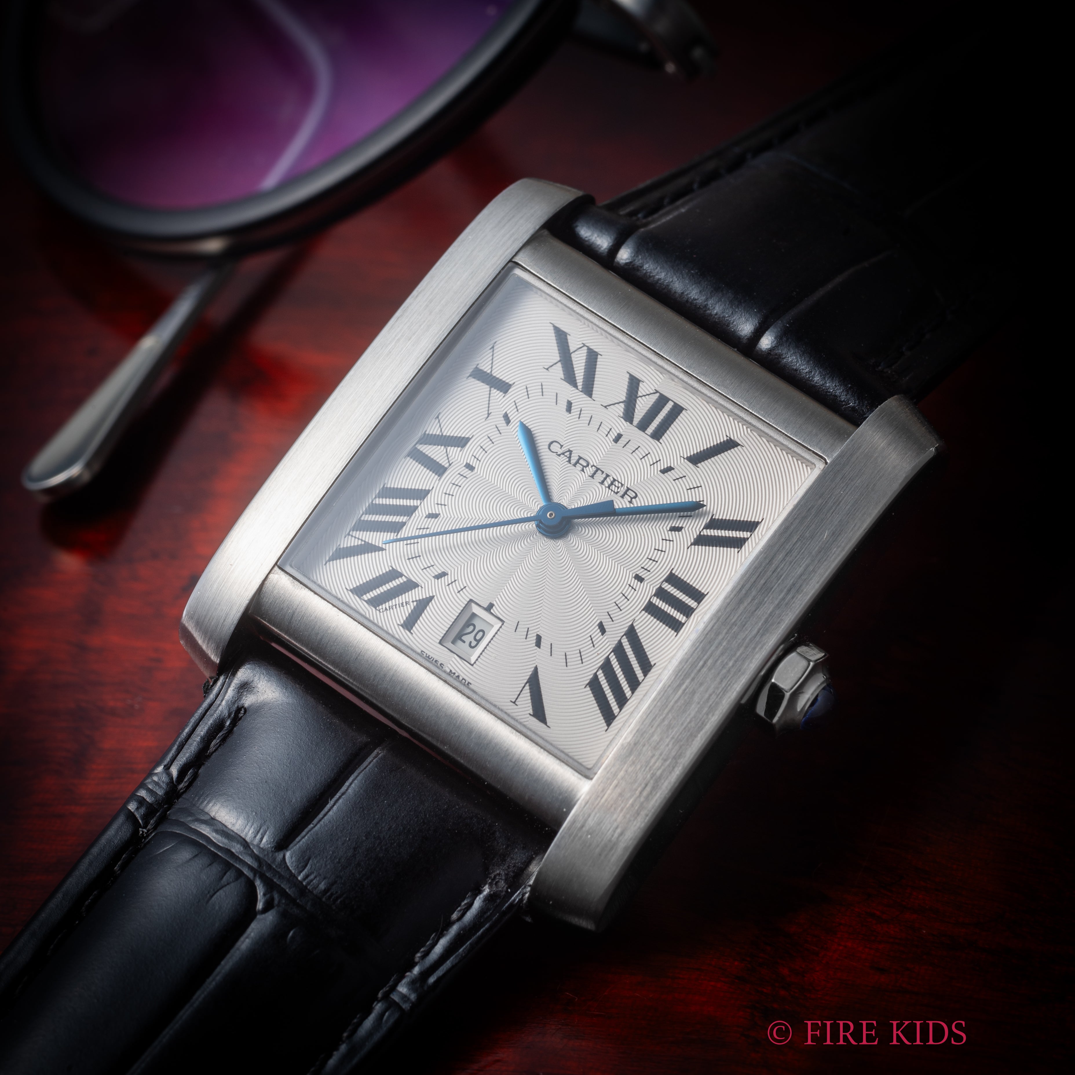 カルティエ タンク フランセーズ LMサイズ 自動巻 1990年代製 純正Dバックル