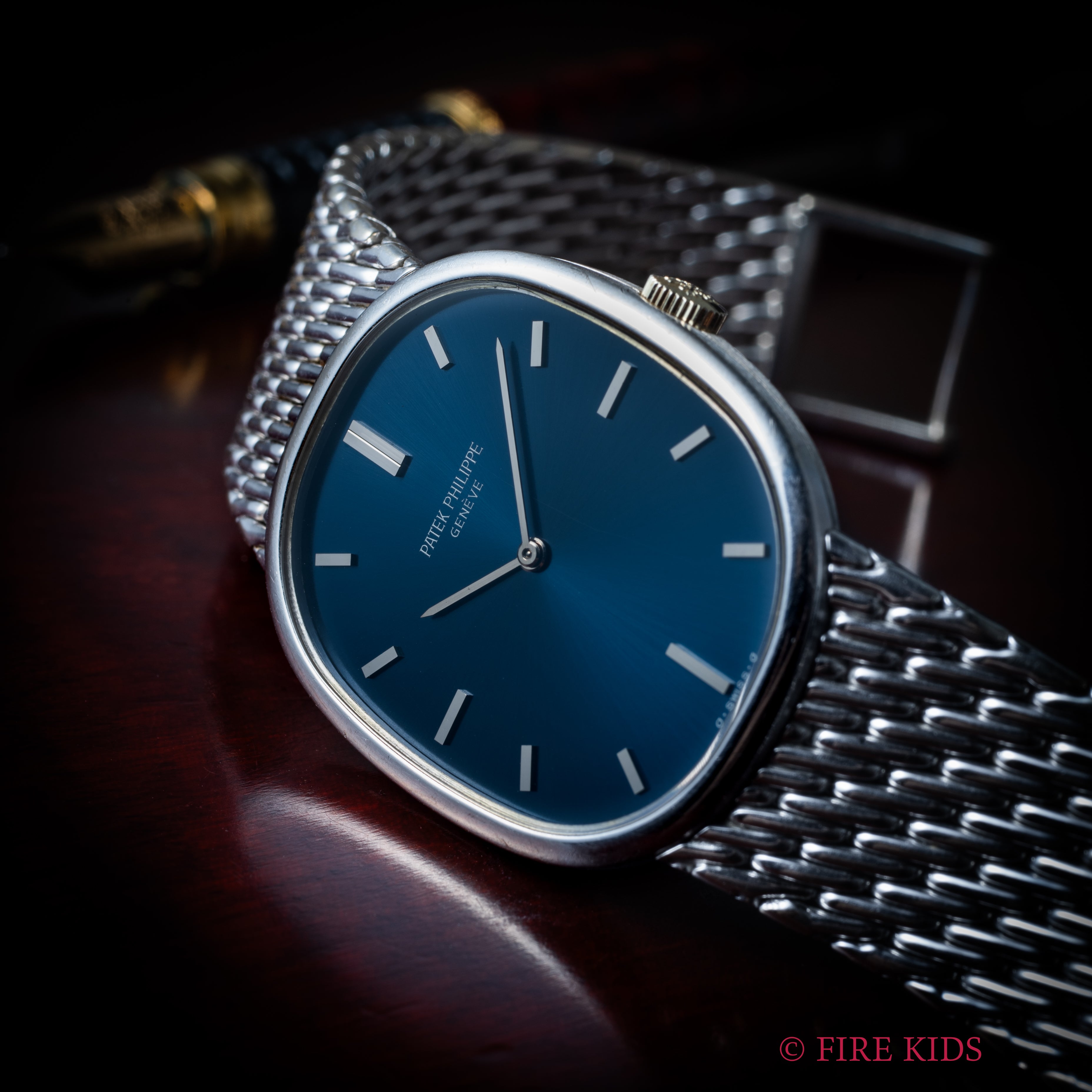 パテック・フィリップ ゴールデンエリプス 18金無垢ホワイトゴールド ブレス 1970年代製 Ref.3848/8手巻き