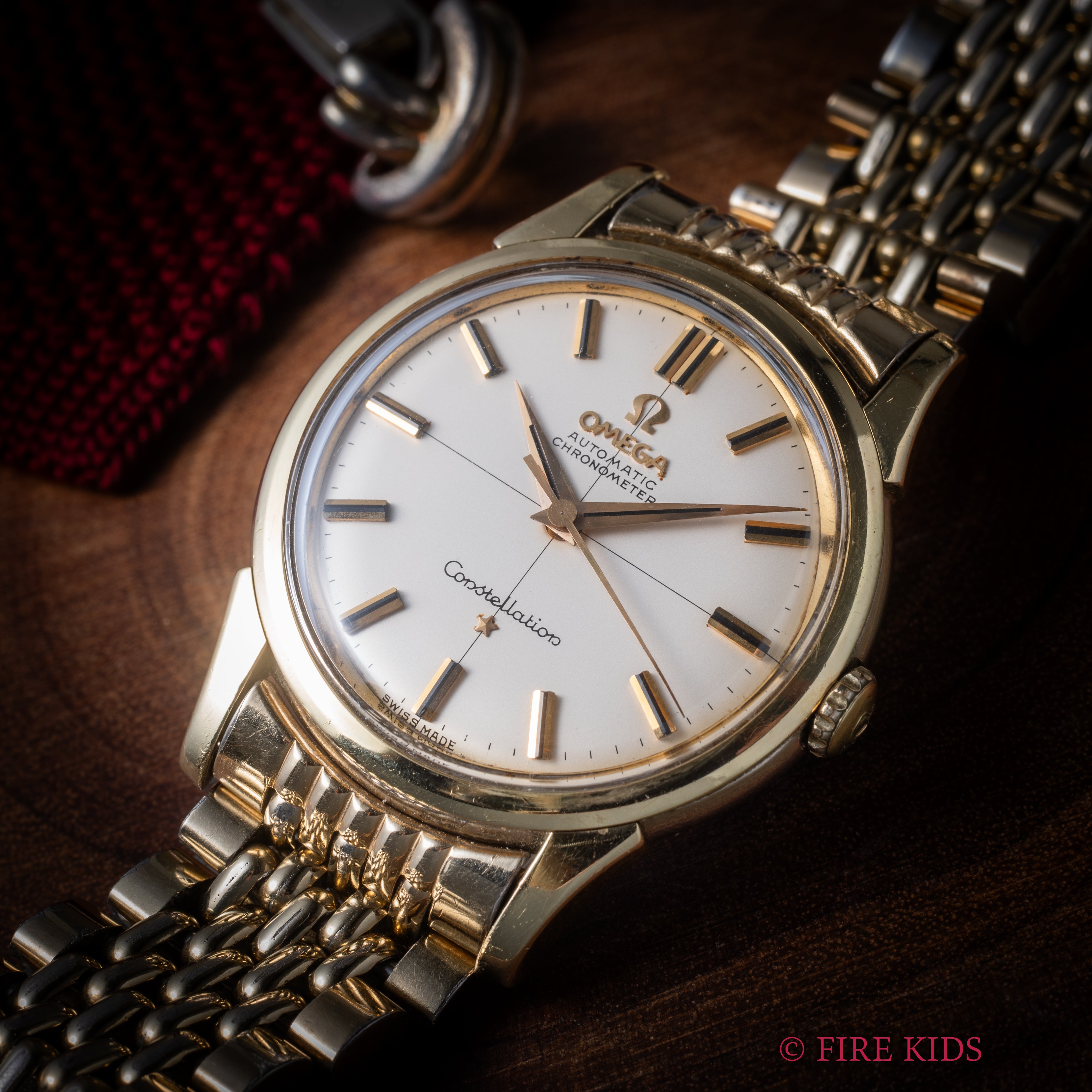 オメガ 1959年製 コンステレーション トップゴールドケース Cal.551 純正GFブレス