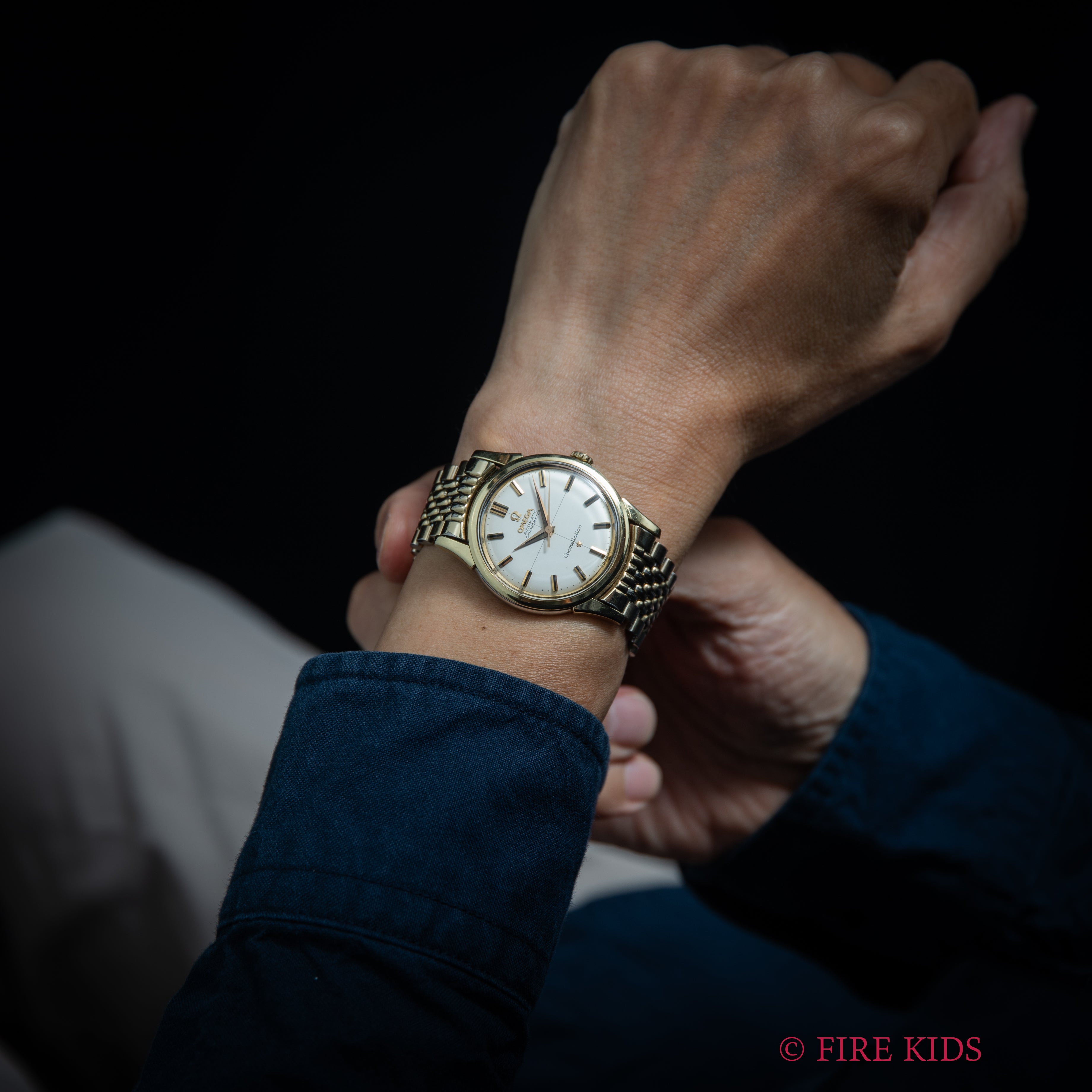 オメガ 1959年製 コンステレーション トップゴールドケース Cal.551 純正GFブレス