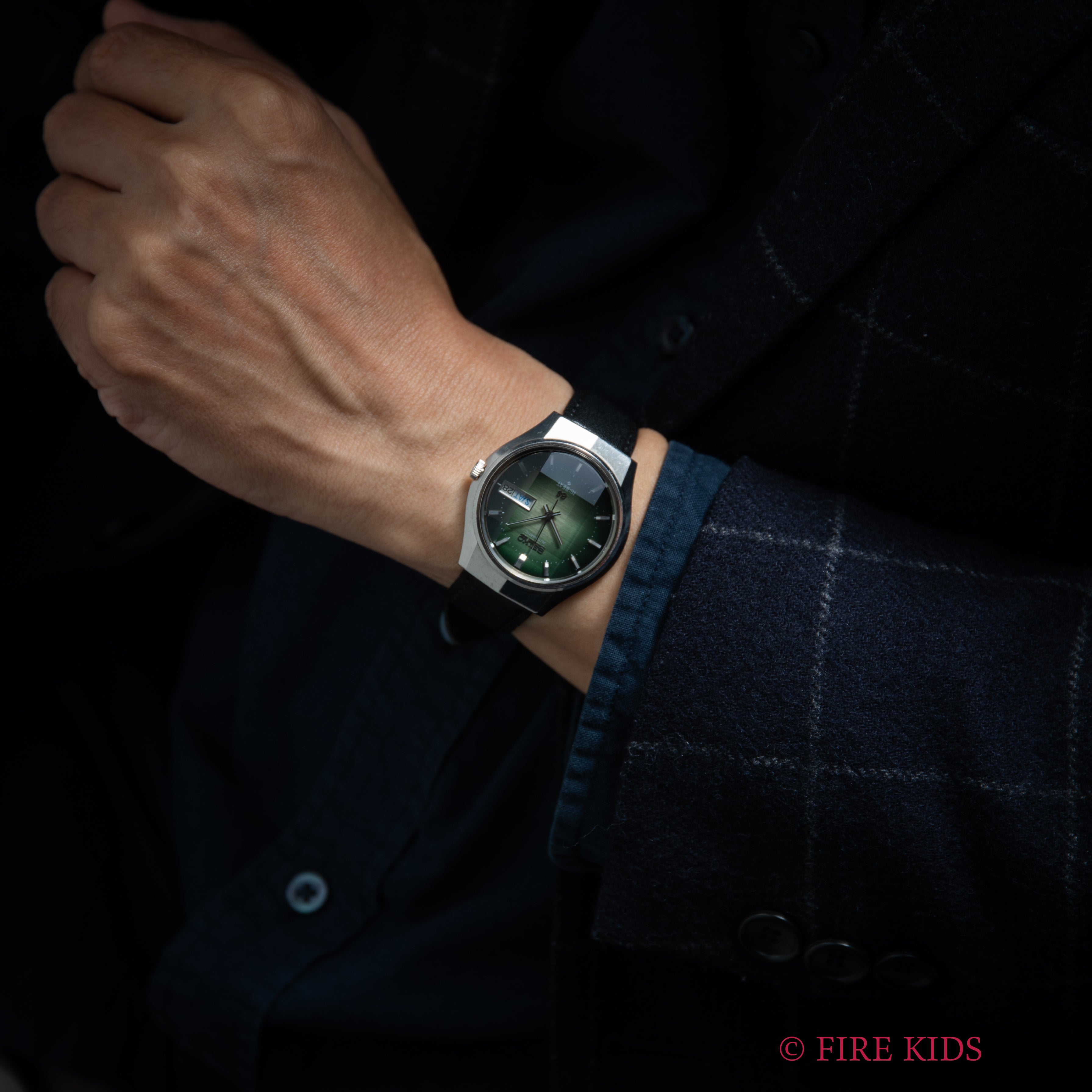 グランドセイコー 1972年製 56GSグリーングラデーション文字盤 Ref.5646-7020 カットガラス ハイビート自動巻