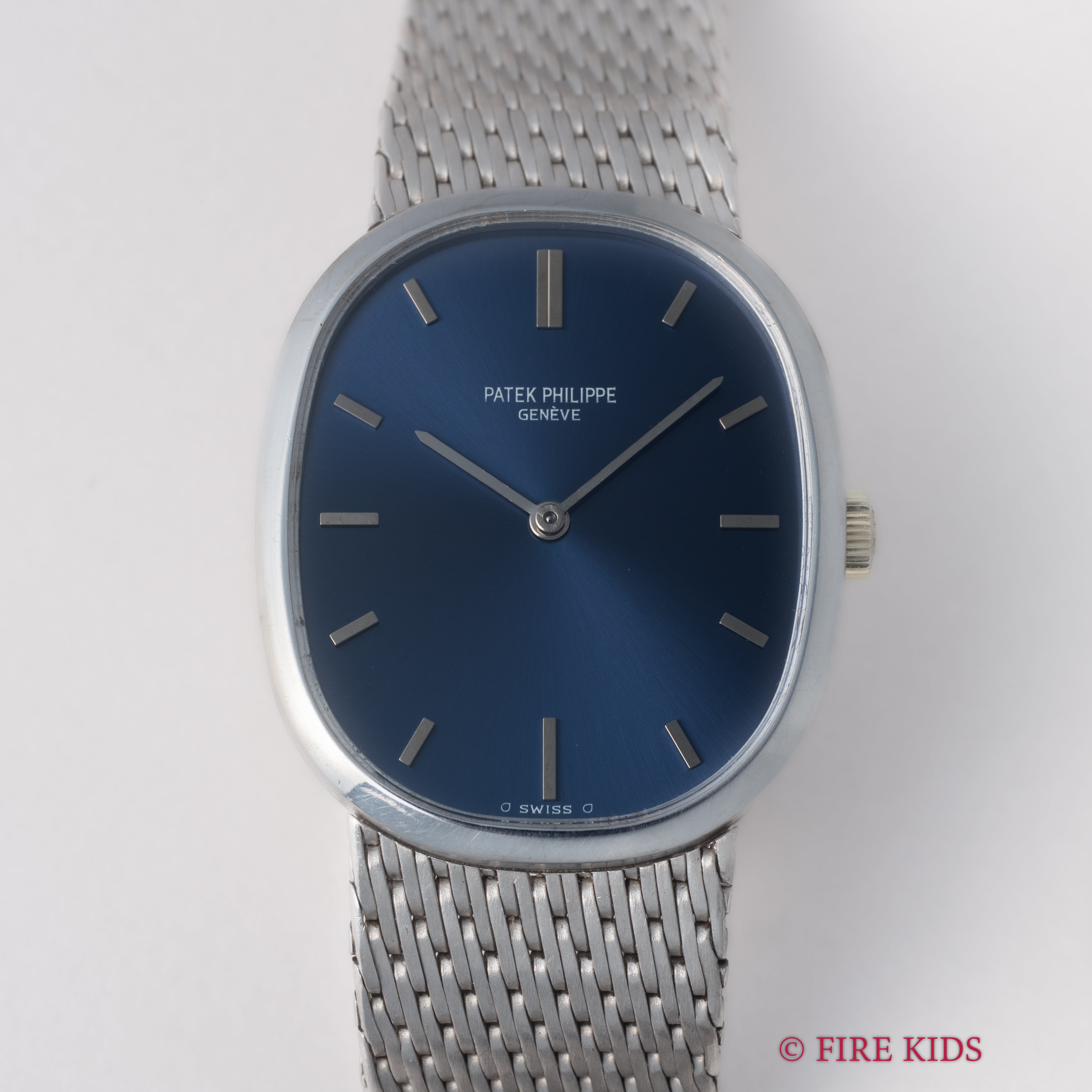 パテック・フィリップ ゴールデンエリプス 18金無垢ホワイトゴールド ブレス 1970年代製 Ref.3848/8手巻き