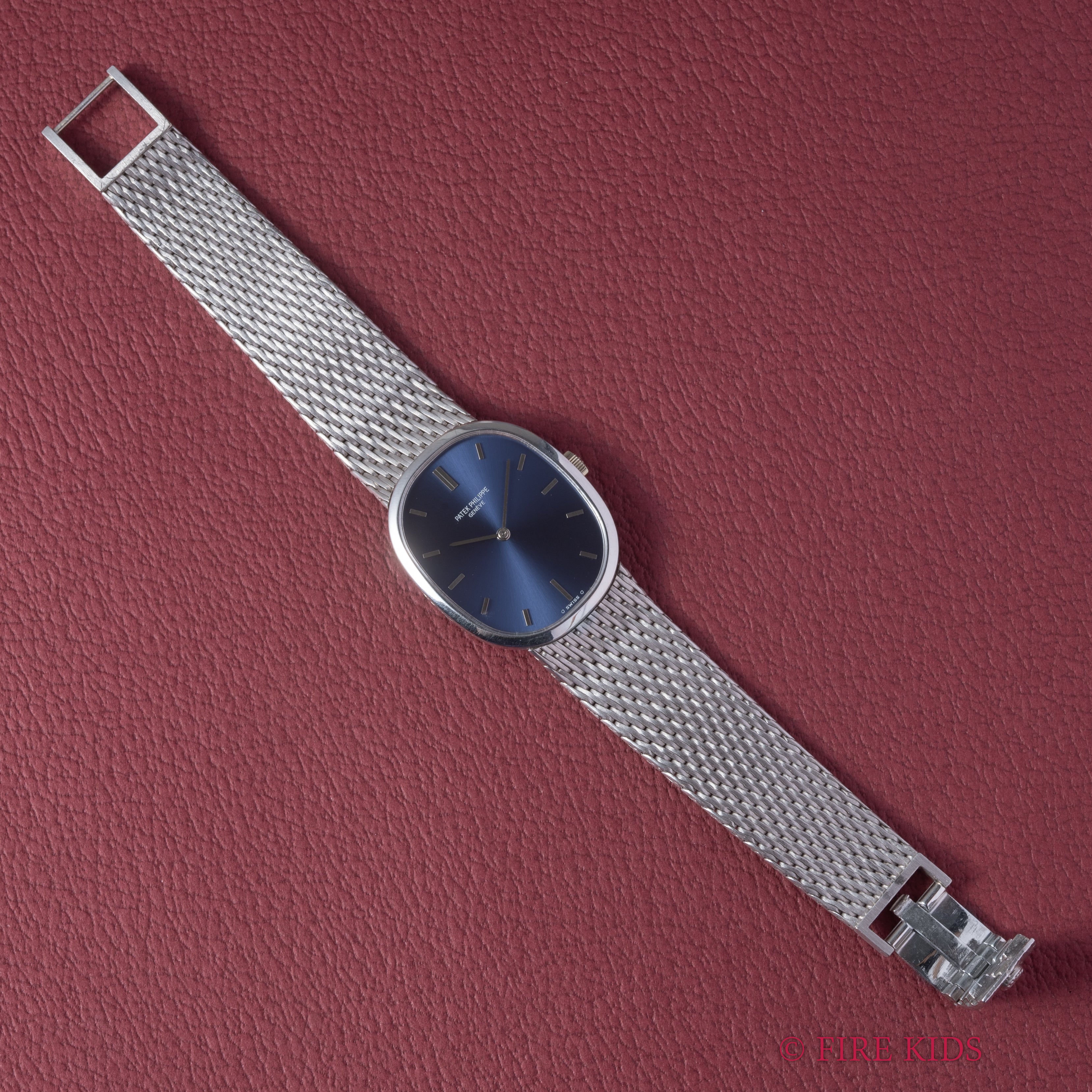 パテック・フィリップ ゴールデンエリプス 18金無垢ホワイトゴールド ブレス 1970年代製 Ref.3848/8手巻き