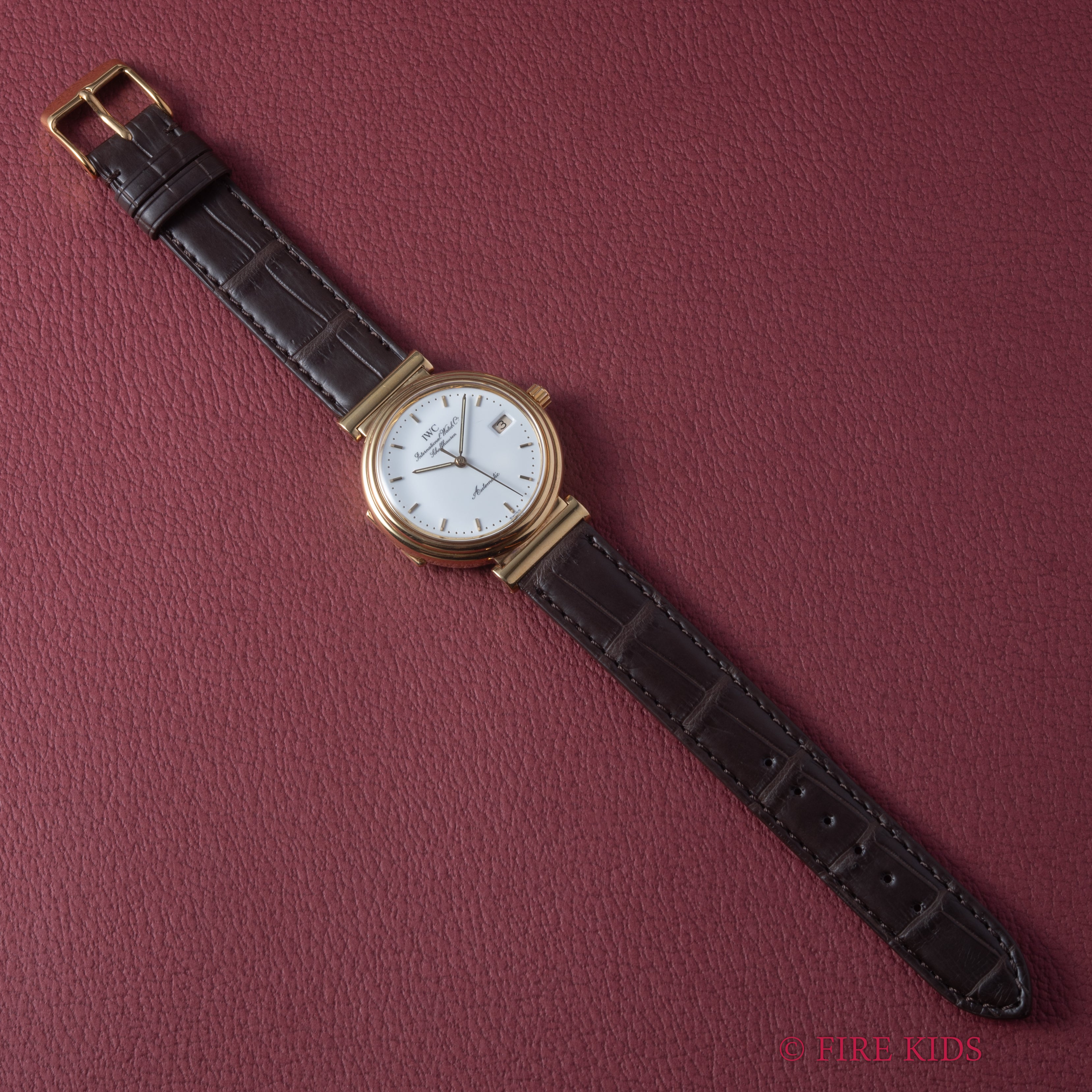 IWC 18金無垢 ダ・ヴィンチ 1988年製 ペラトン式自動巻 Cal.8541 バックハンターケース スケルトン