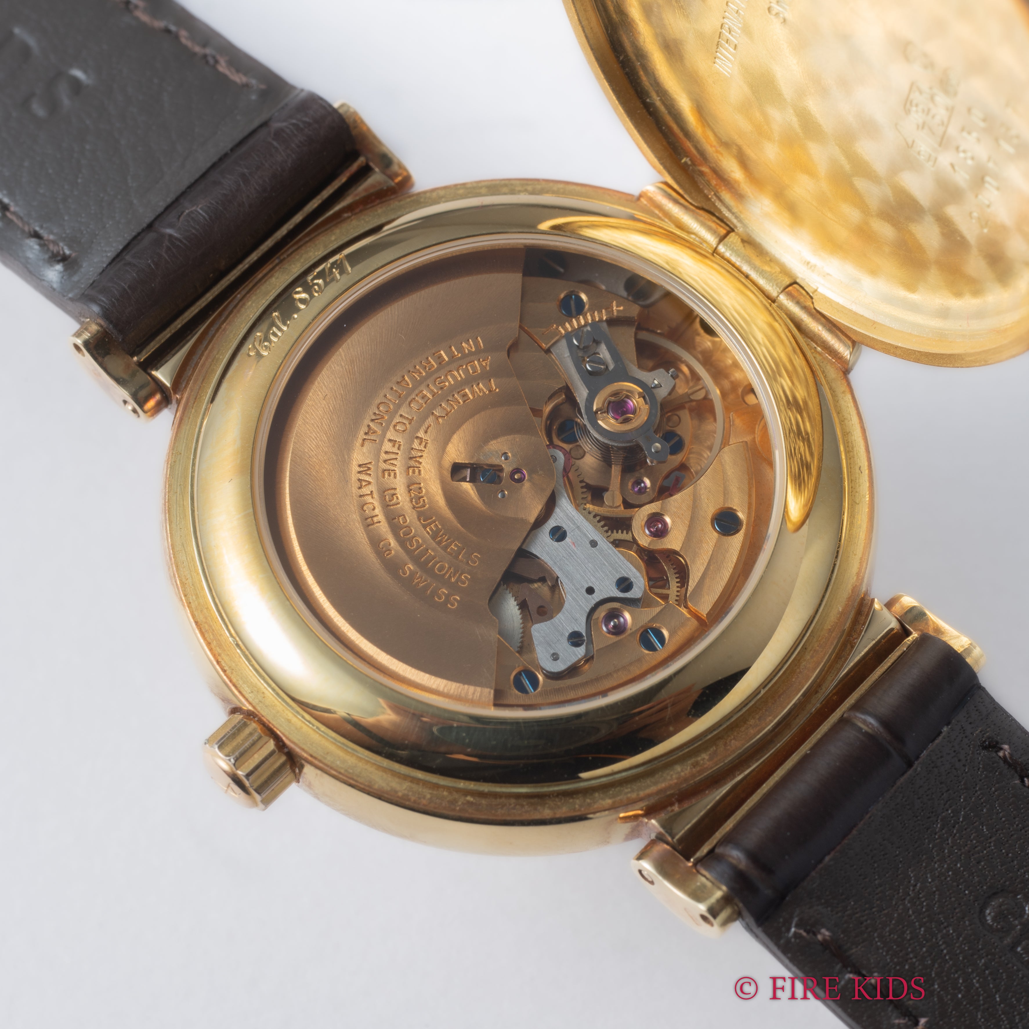 IWC 18金無垢 ダ・ヴィンチ 1988年製 ペラトン式自動巻 Cal.8541 バックハンターケース スケルトン