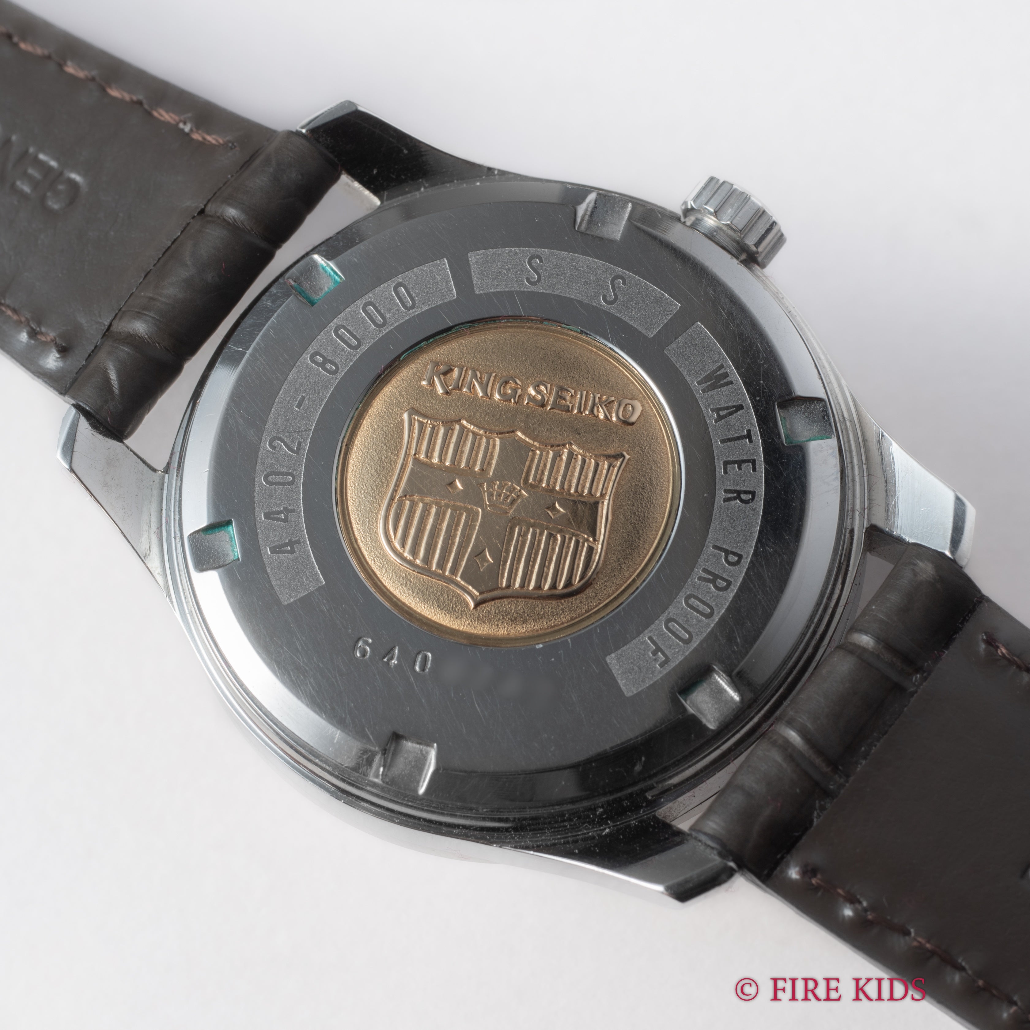 キングセイコー 1966年製 Ref.4402-8000 44KS 手巻 前期型盾メダリオン 箱、タグ、純正尾錠付