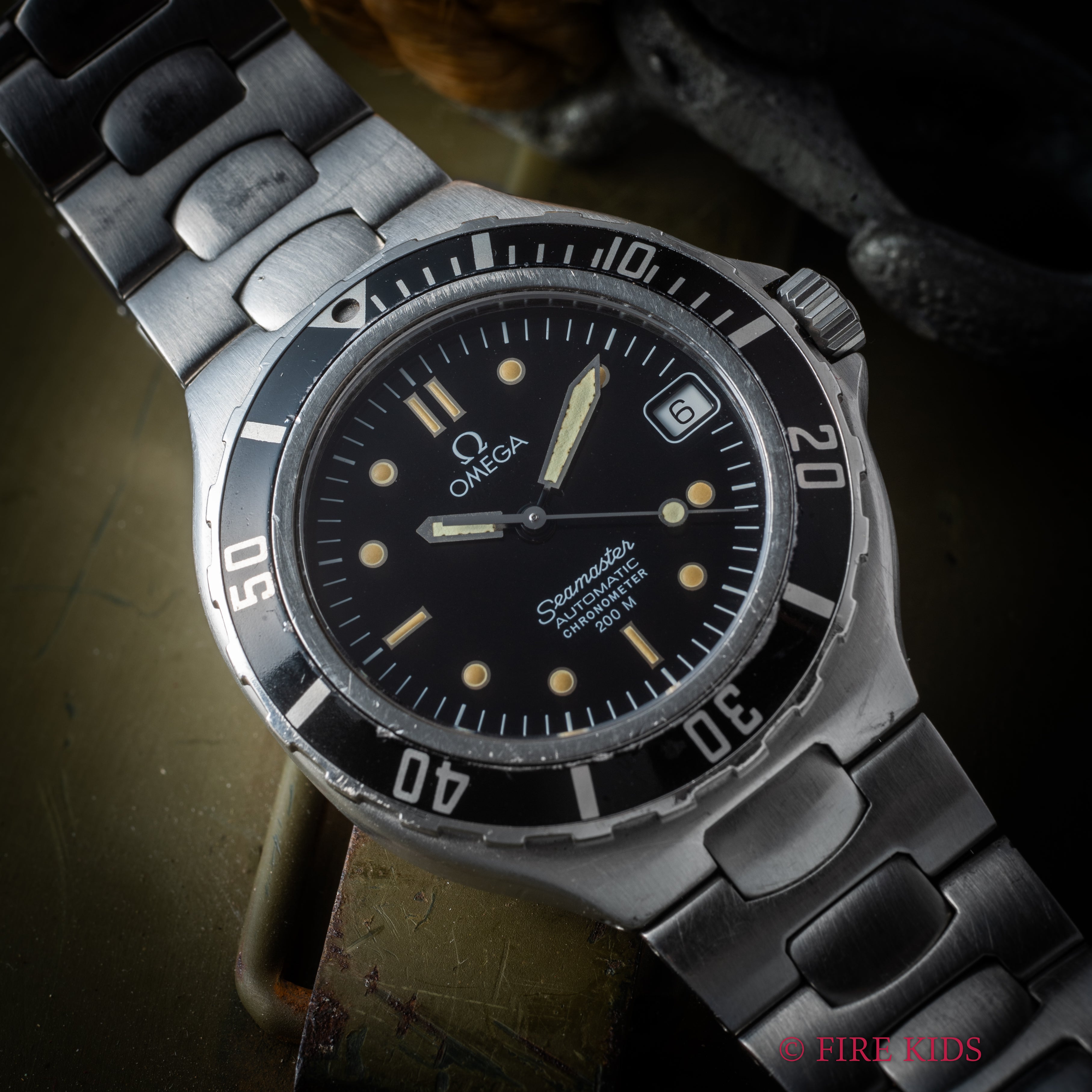 オメガ シーマスター200m プレボンド ミッドサイズ 1988年製 自動巻クロノメーター ジェンタデザイン