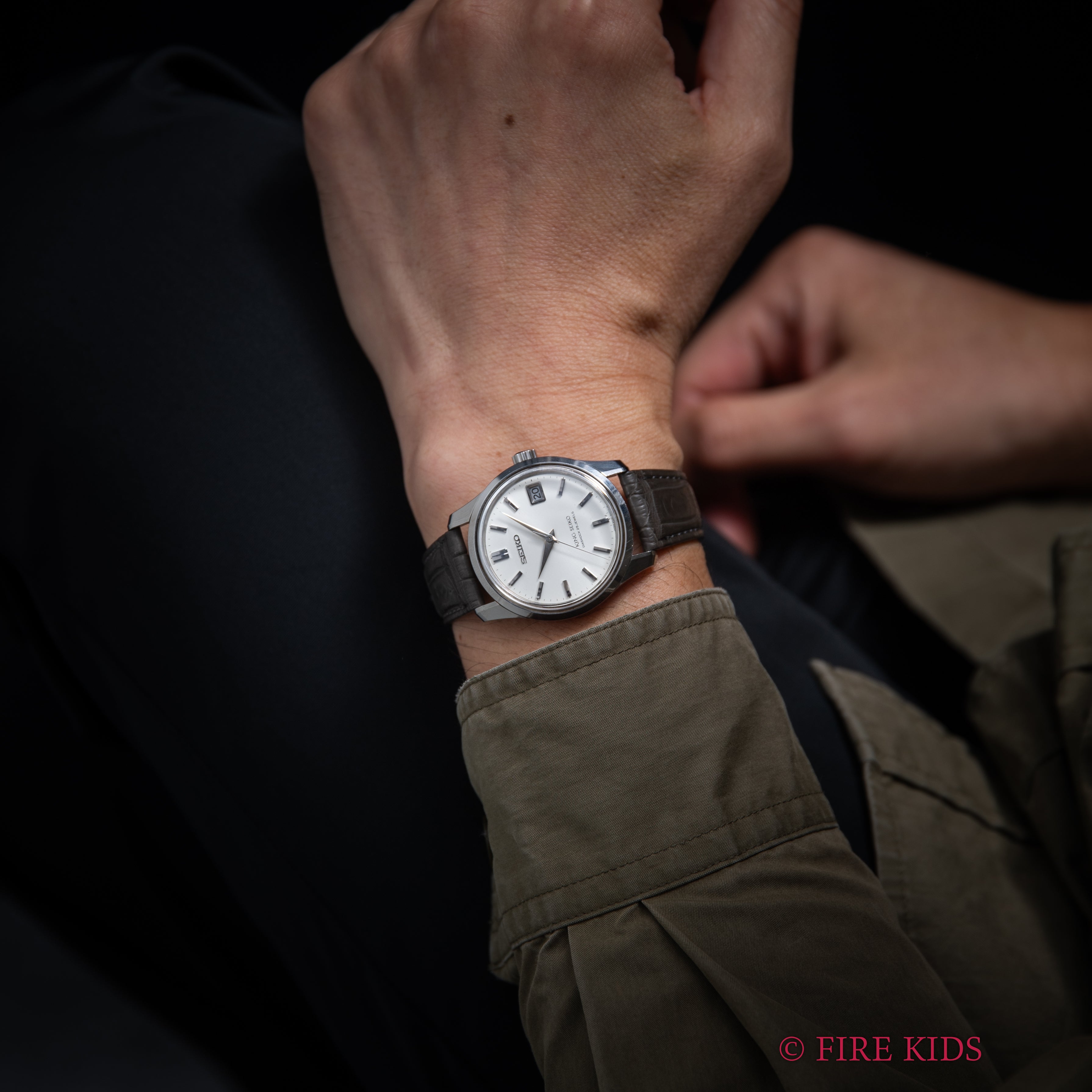 キングセイコー 1966年製 Ref.4402-8000 44KS 手巻 前期型盾メダリオン 箱、タグ、純正尾錠付