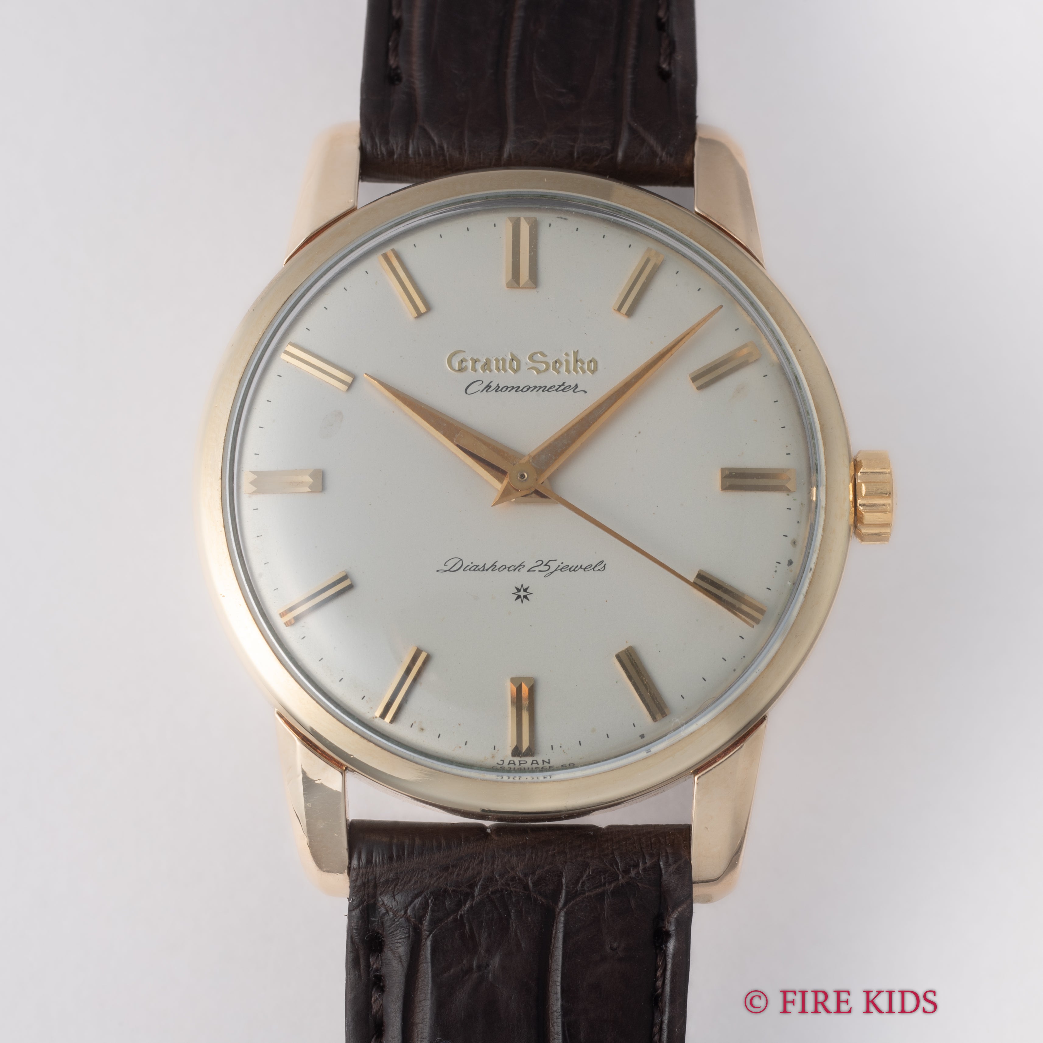 グランドセイコー ファーストモデル 歩度証明書 箱 尾錠 タグ付 1963年製 アップライト文字盤 Ref.J14070GS