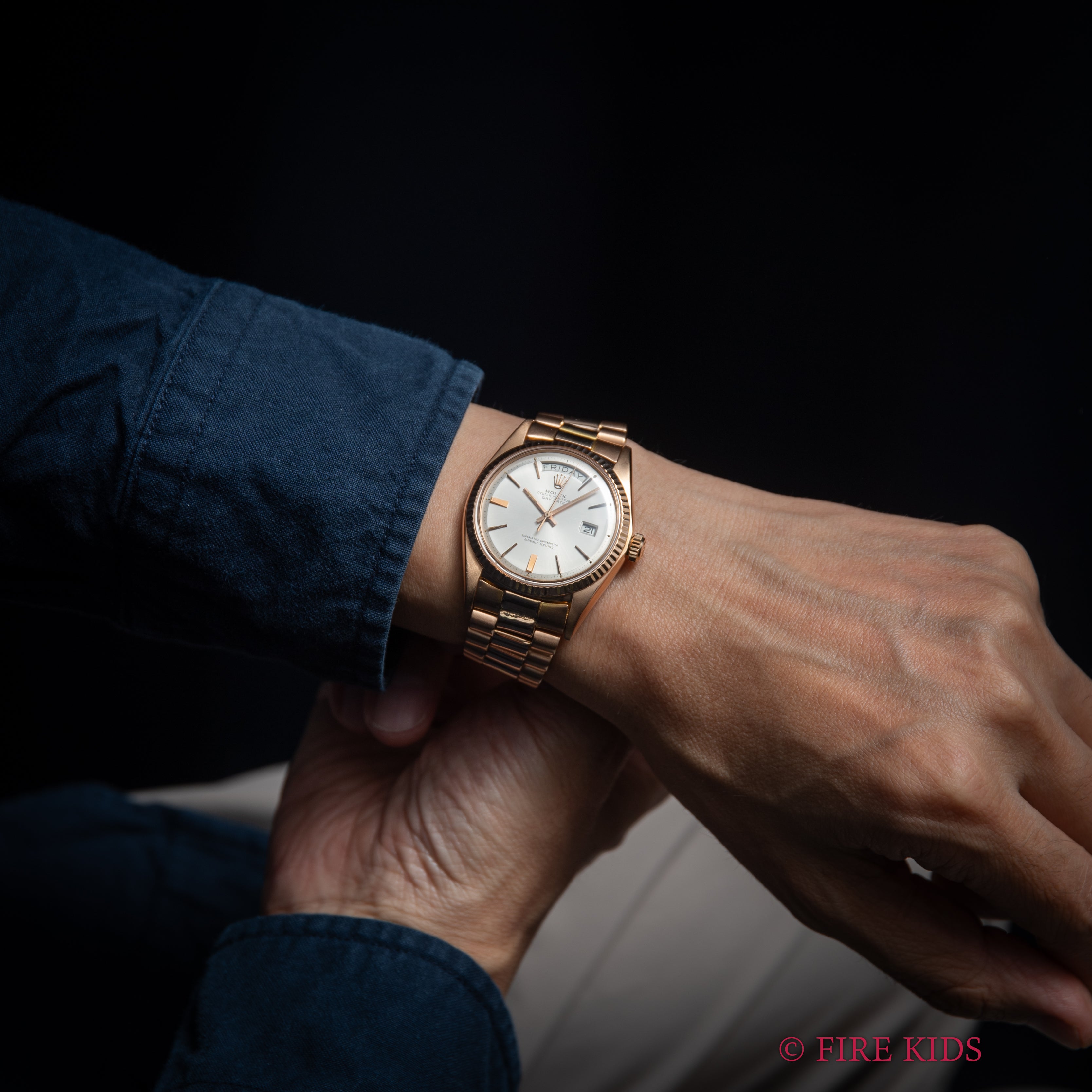 ロレックス 18金無垢ピンクゴールド デイデイト Ref.1803 1967年製 純正18KPGブレス