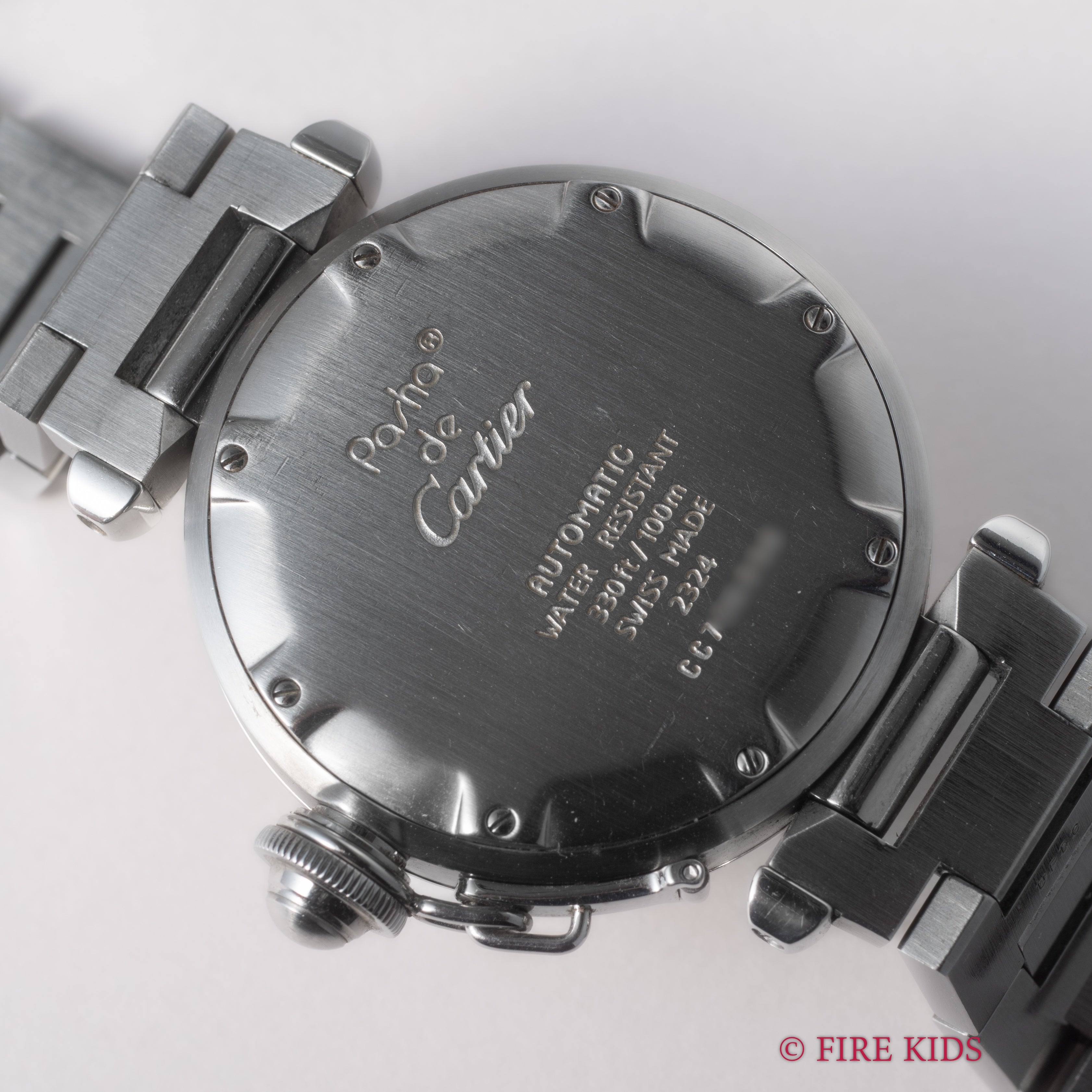 カルティエ パシャC ブラックダイヤル 1999年販売ギャラ付 自動巻 トリチウム夜光