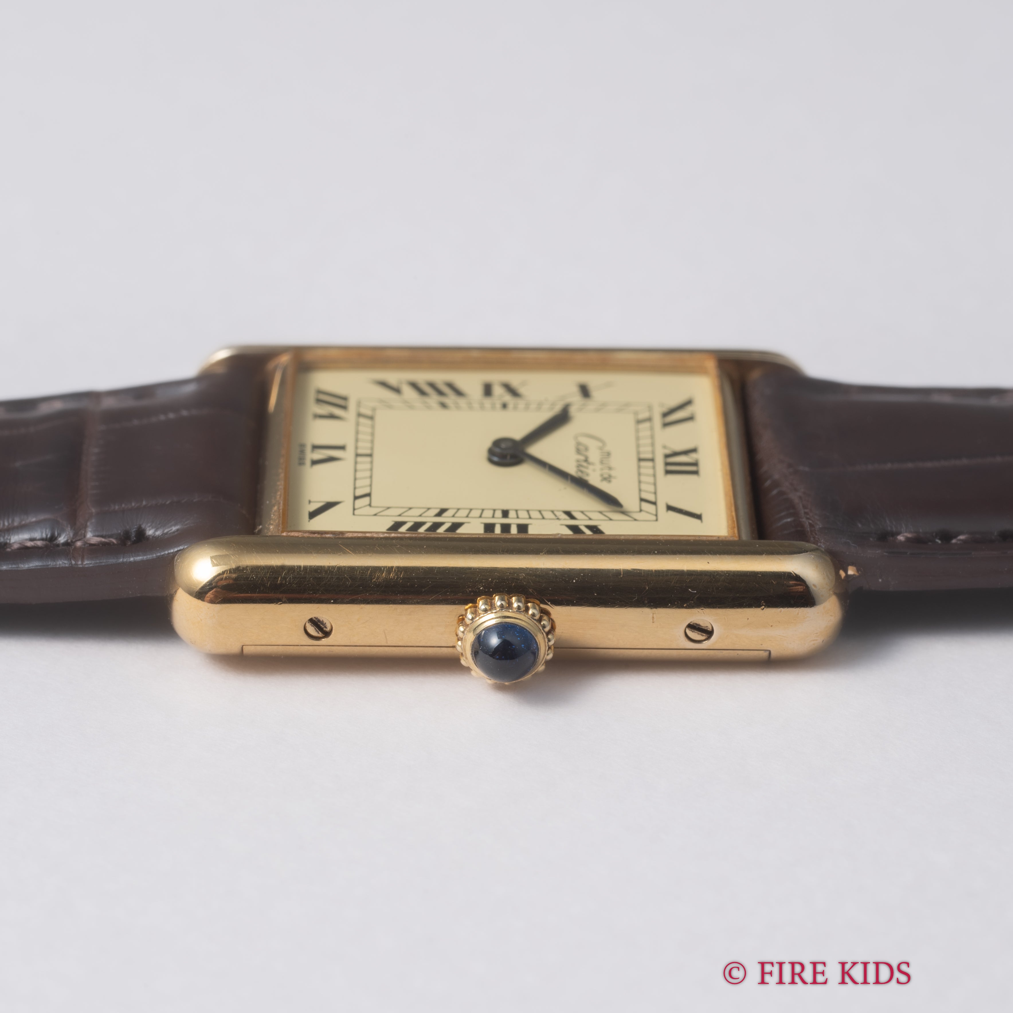 カルティエ マストタンク LMサイズ アイボリーローマン 手巻き 1980年代製 箱・ギャランティー付