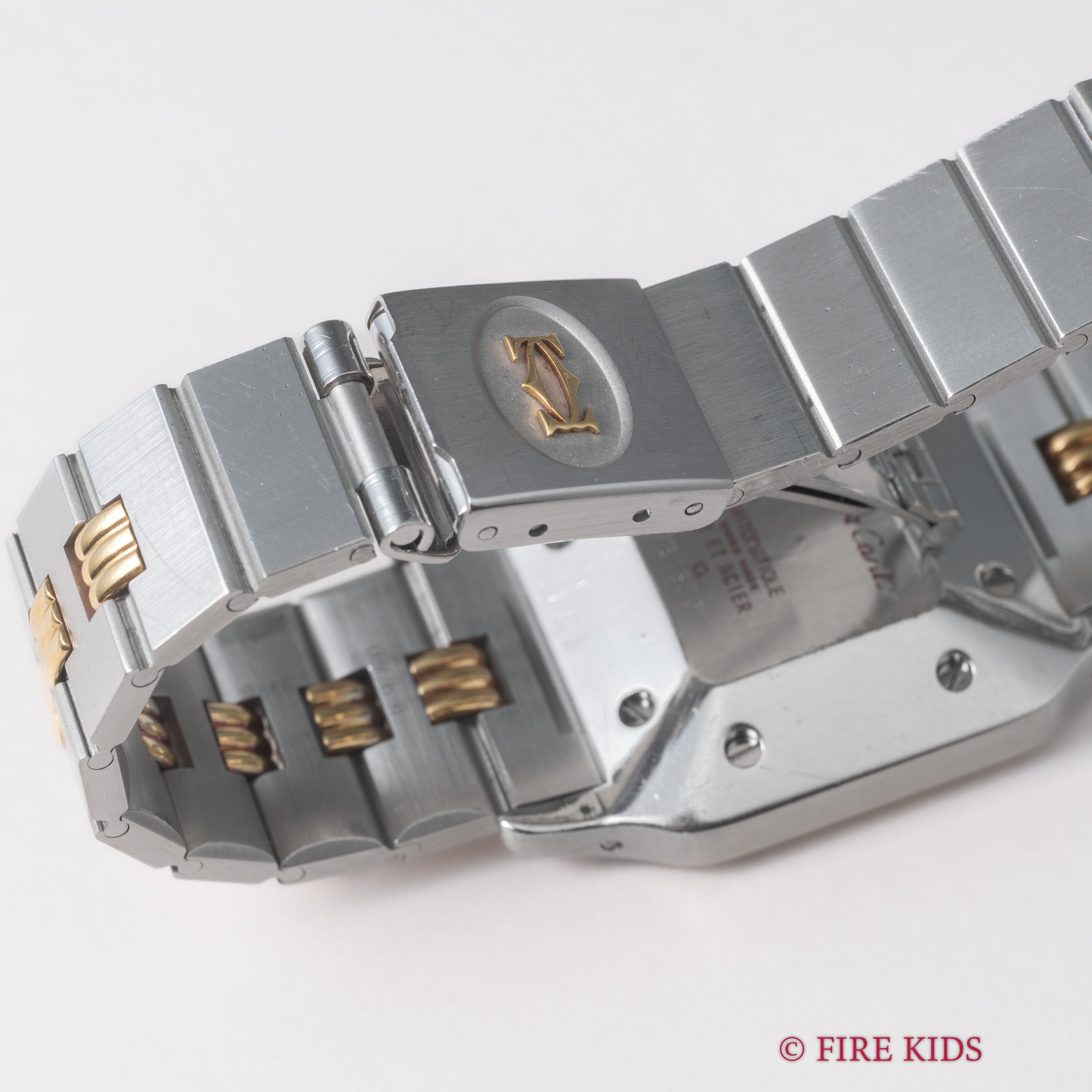 カルティエ サントス LMサイズ コンビ 1980年代製 ゴドロンブレス