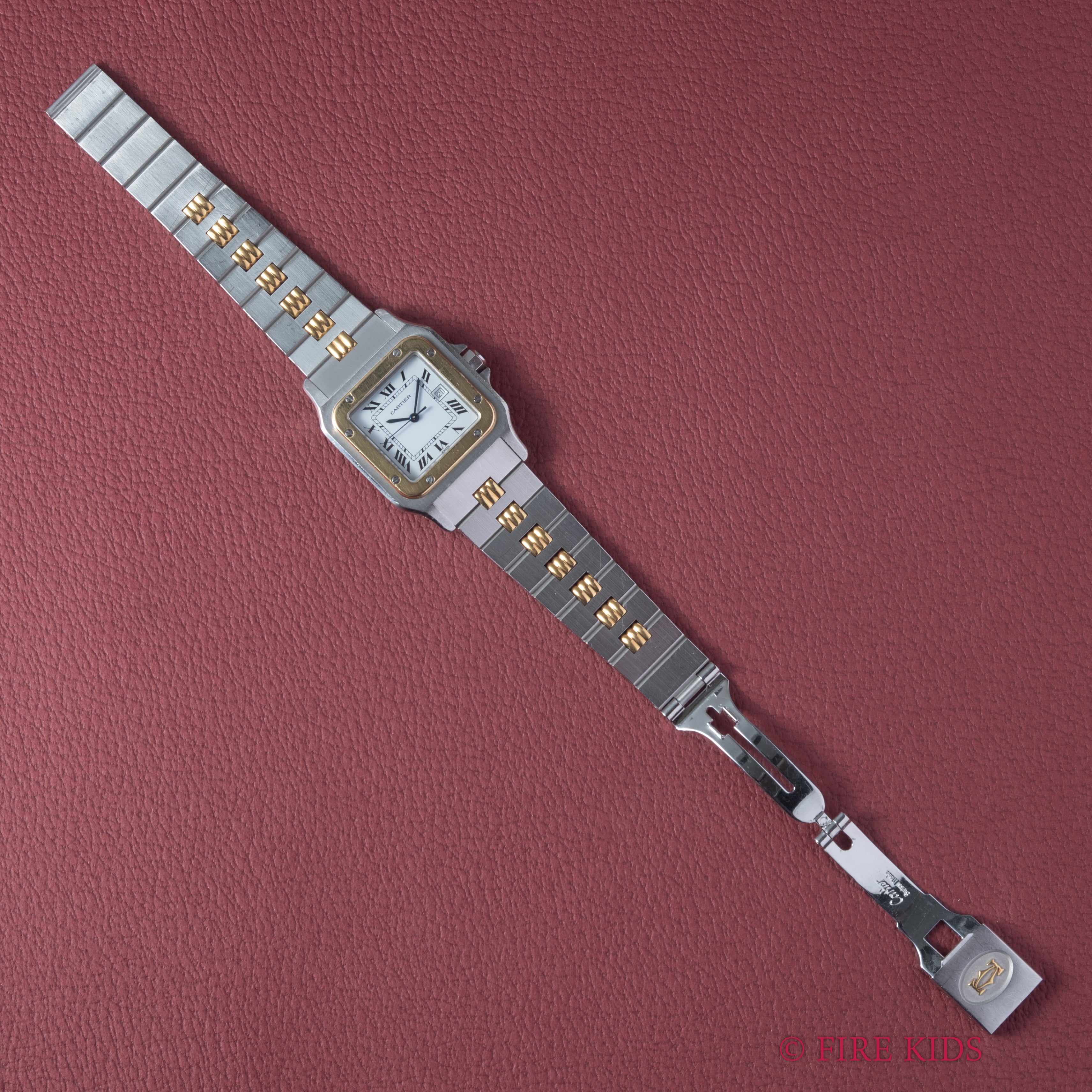 カルティエ サントス LMサイズ コンビ 1980年代製 ゴドロンブレス