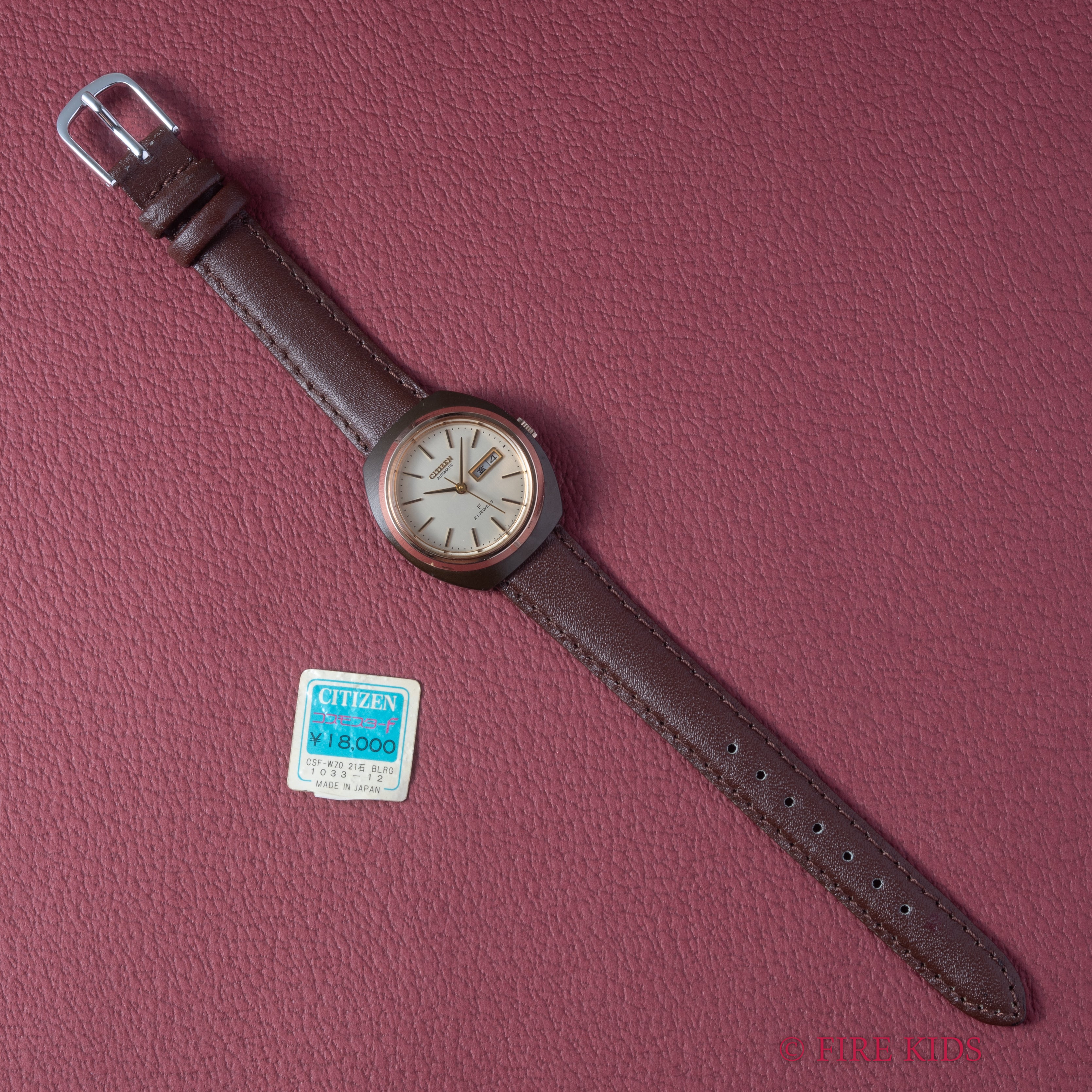 シチズン コスモスター 自動巻き 1976年製 レディース  ブラッキーケース