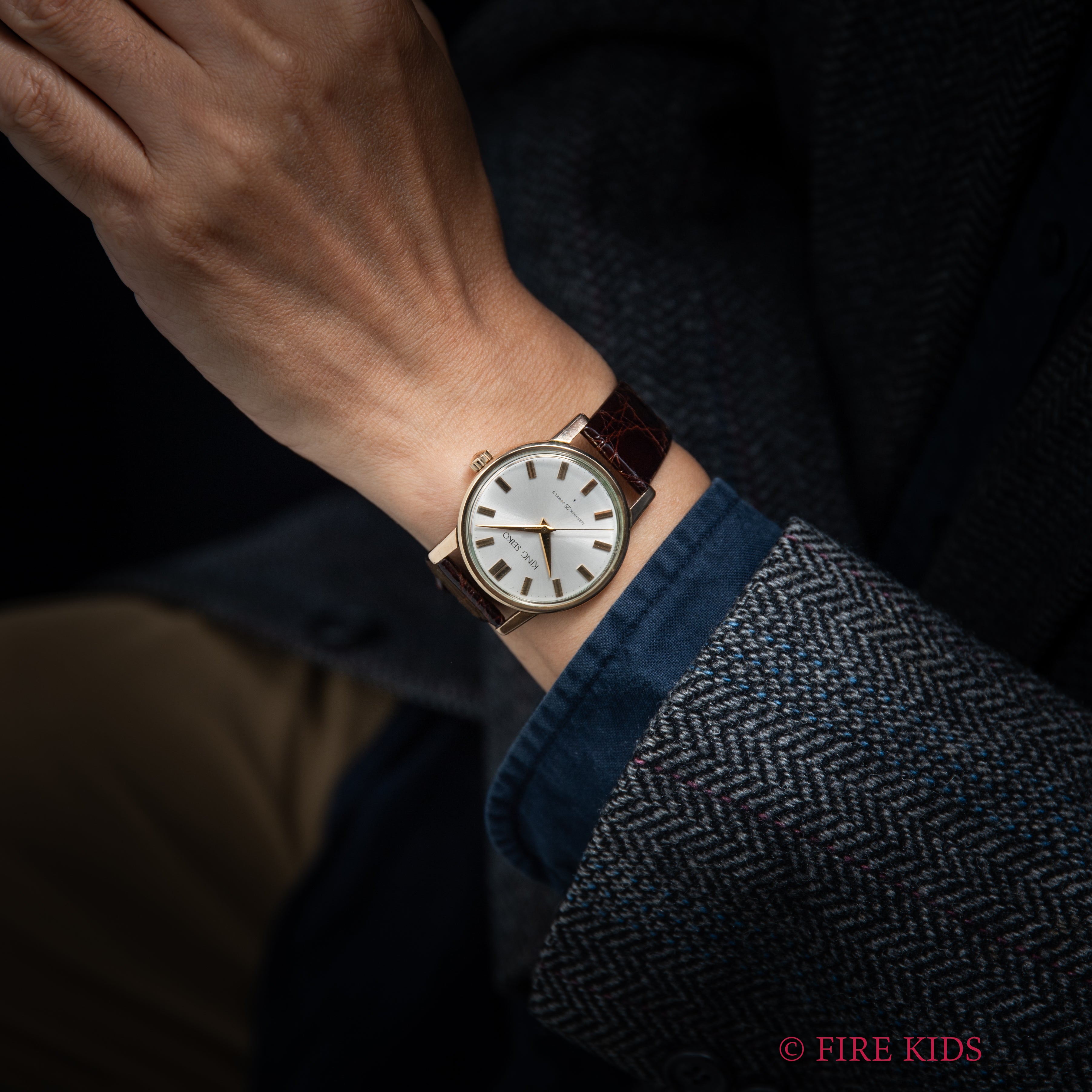 キングセイコーファーストモデル 1963年製 100ミクロン金張り Ref. J14102 KS