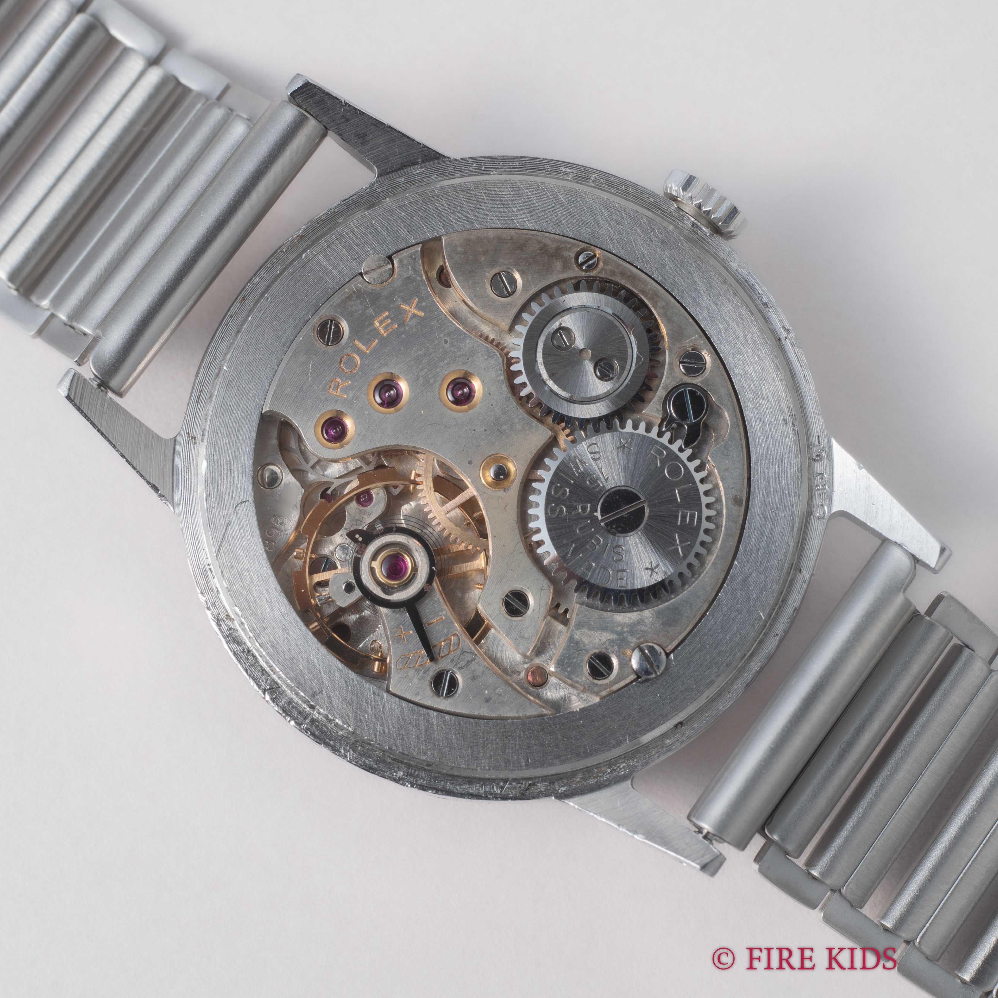 ロレックス デニソンケース 1953刻印 スモールセコンド手巻 Cal.700 Ref.3320 社外バンブーブレス