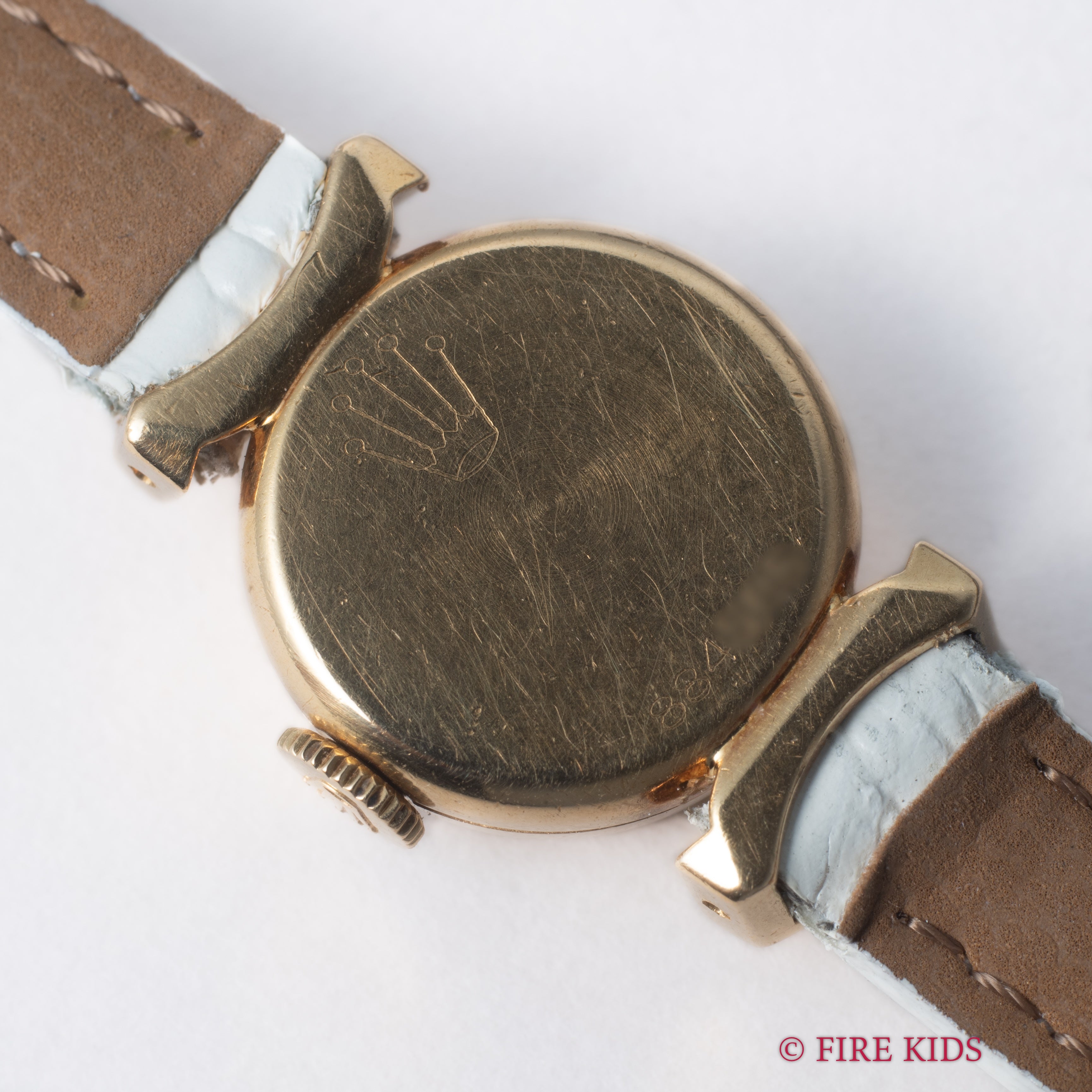 ロレックス 18金無垢レディースドレスウォッチ 1962年製 カットガラス手巻式 18KYG