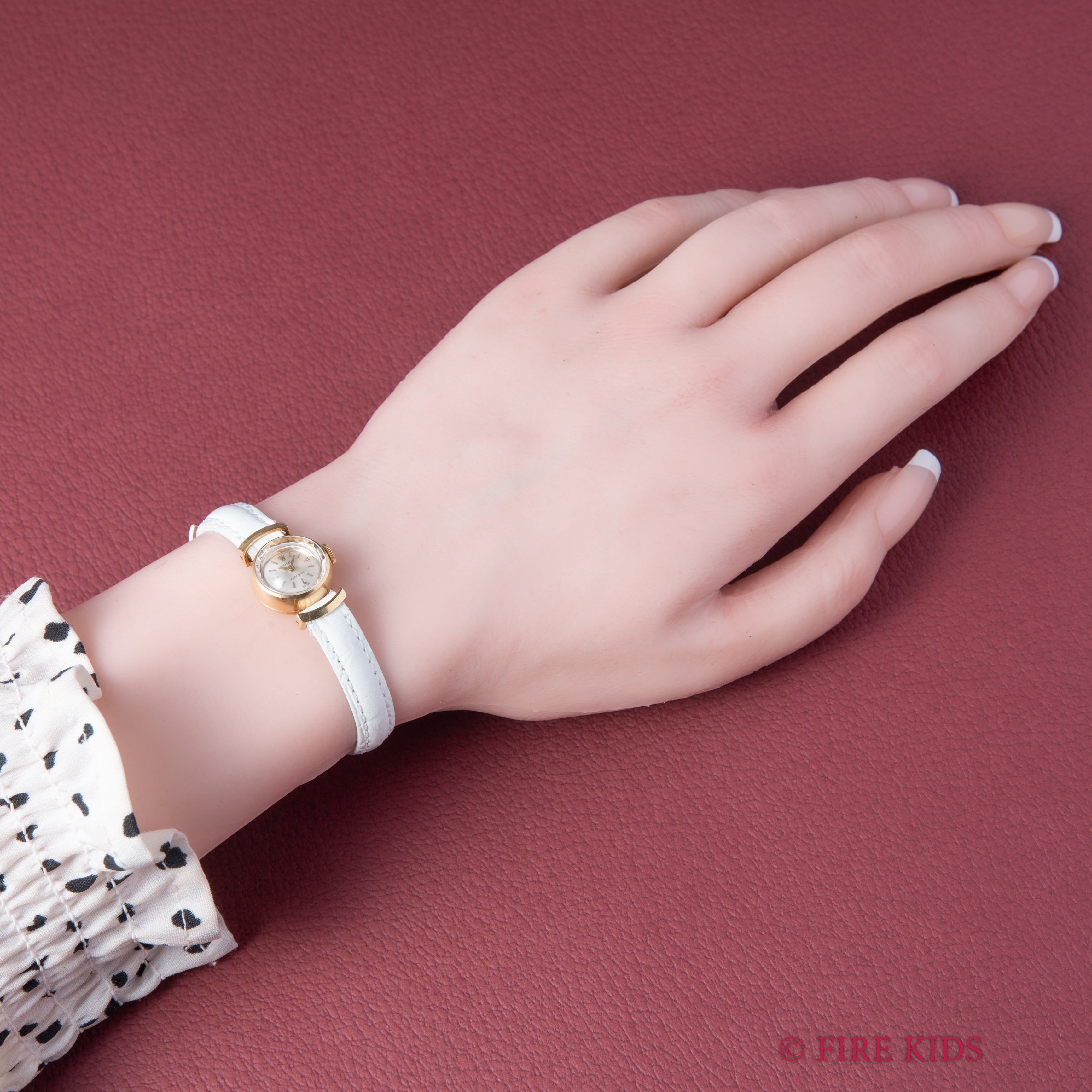 ロレックス 18金無垢レディースドレスウォッチ 1962年製 カットガラス手巻式 18KYG