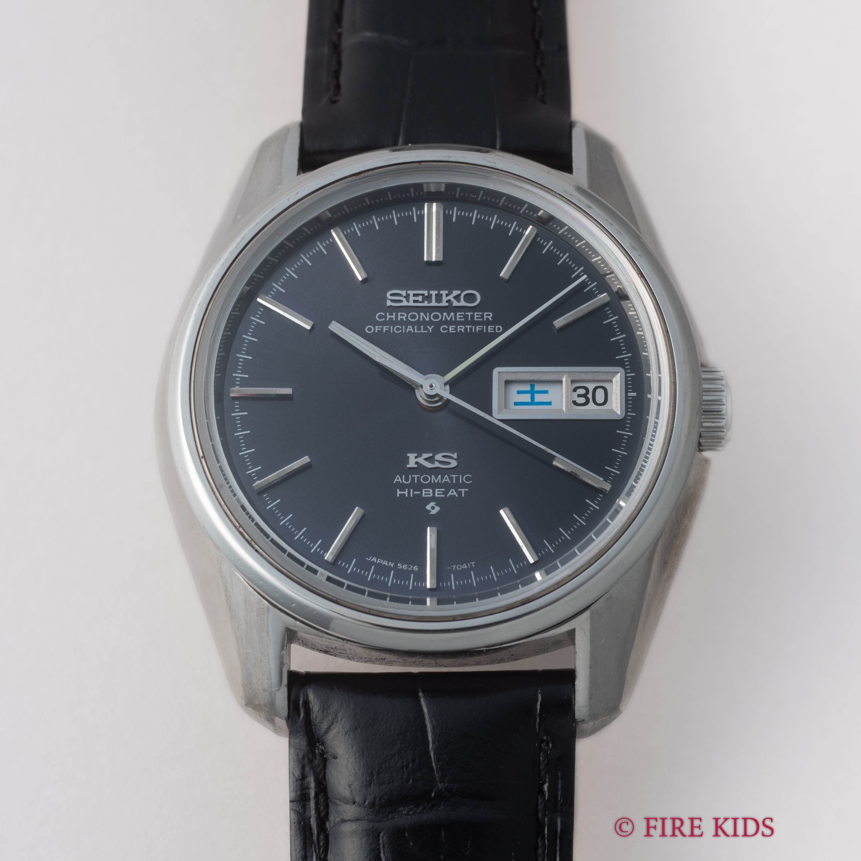 キングセイコー クロノメーター ブルーグレーダイヤル ハイビート 自動巻き 1973年製 Ref.5626-7041 56KS