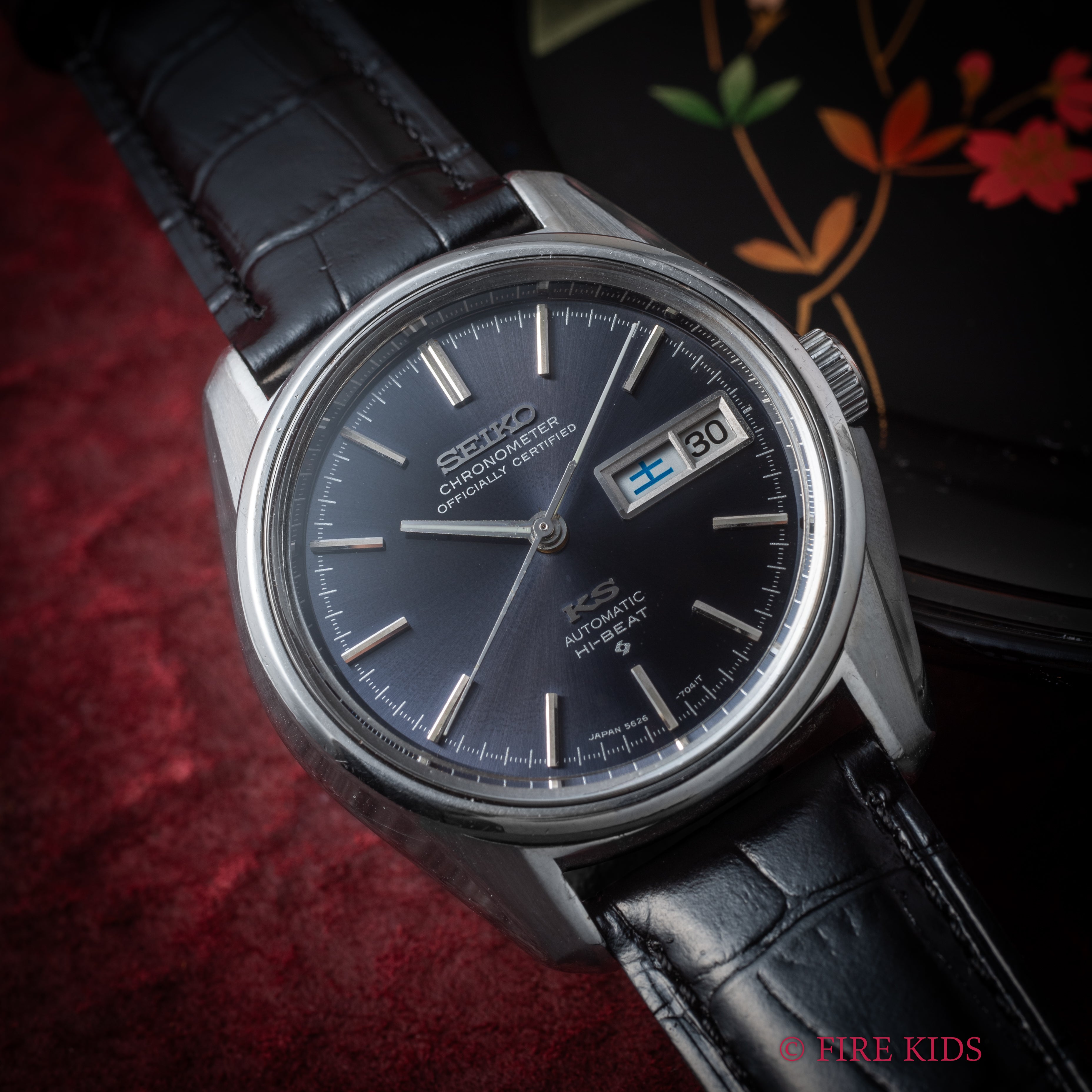 キングセイコー クロノメーター ブルーグレーダイヤル ハイビート 自動巻き 1973年製 Ref.5626-7041 56KS