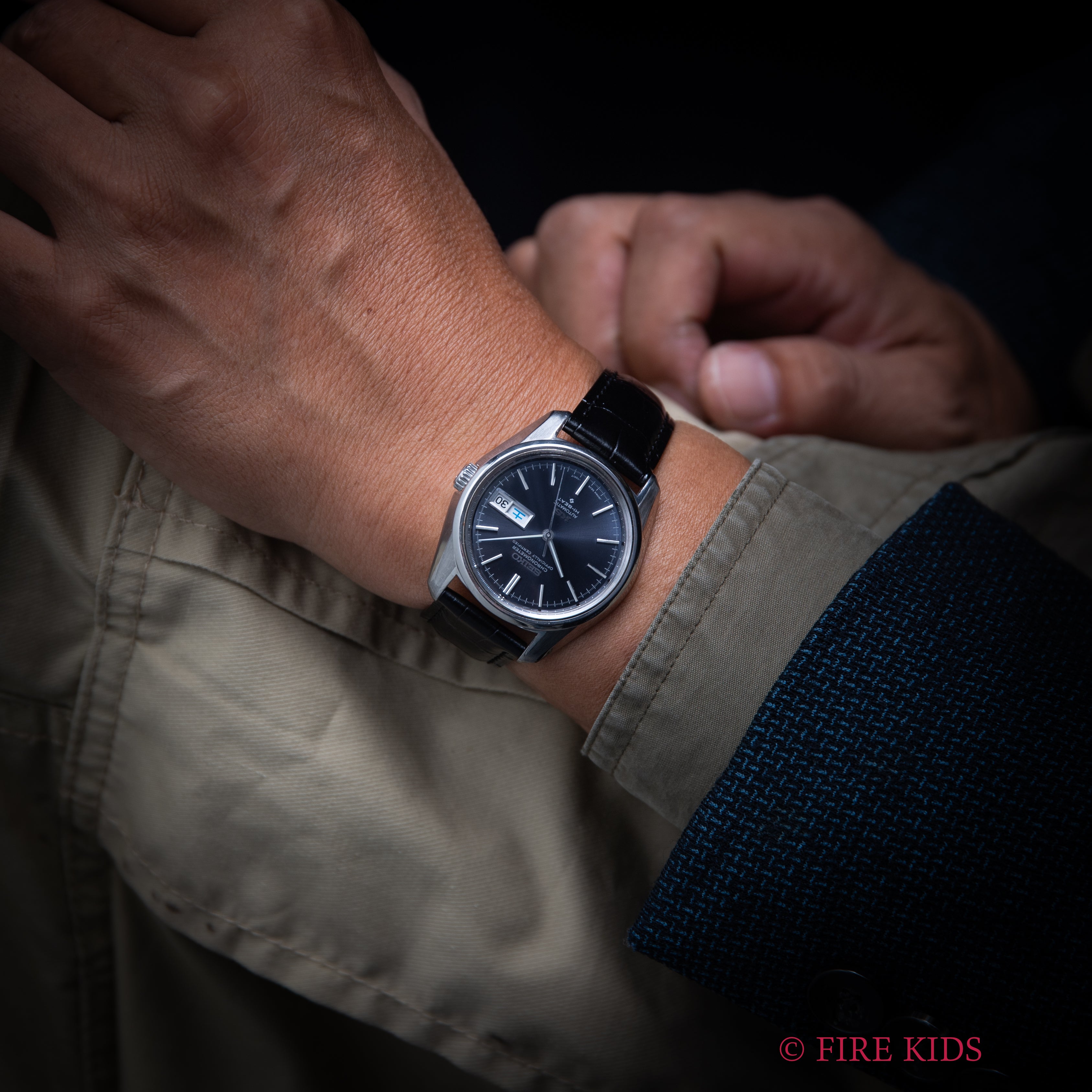 キングセイコー クロノメーター ブルーグレーダイヤル ハイビート 自動巻き 1973年製 Ref.5626-7041 56KS