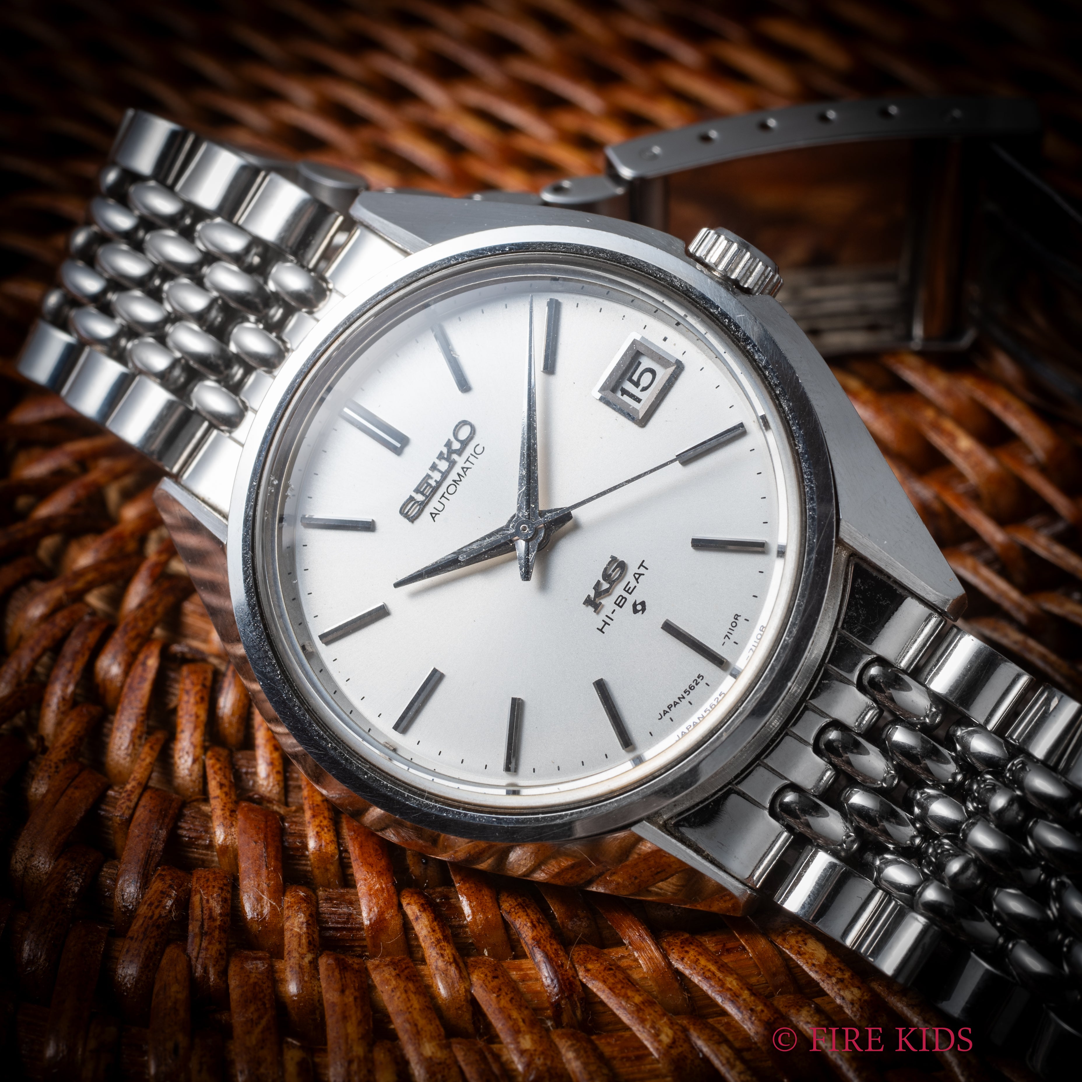 キングセイコー 56KS 1973年製 Ref.5625-7113 ハイビート 自動巻 社外ステンレスブレス