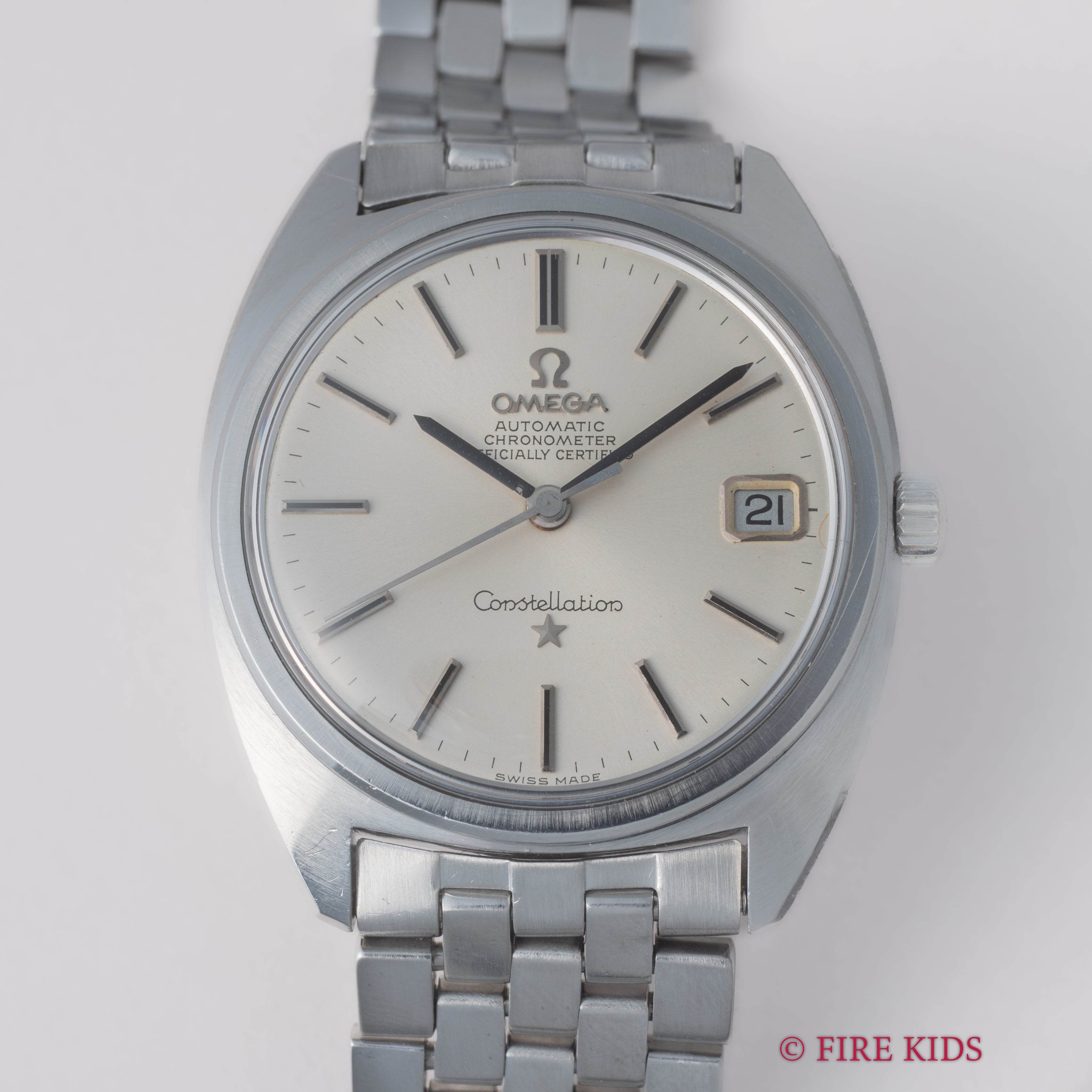 オメガ コンステレーション ジェンタデザイン前期型 1968年製 Ref.168.017 純正ステンレスブレス